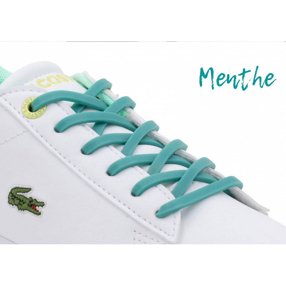 Boys & Girls Lake Green Silicone Shoelace