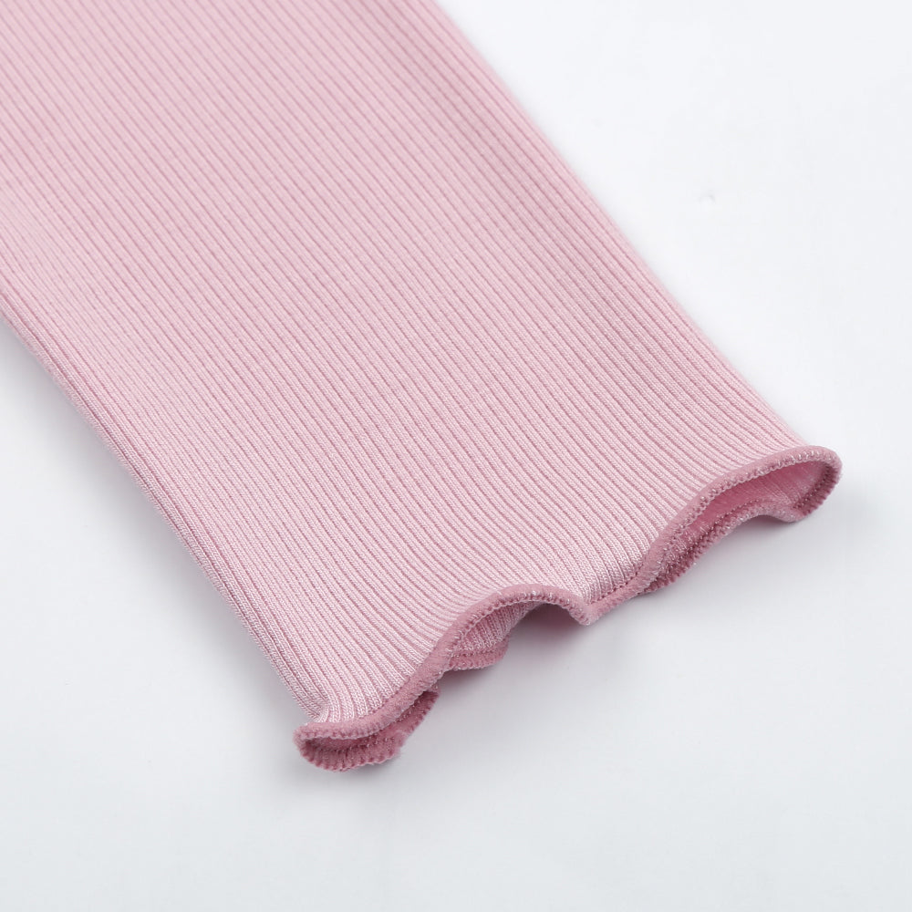 Girls Light Pink Crop Ballet T-Shirt