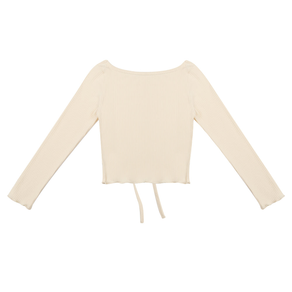 Girls Cream Ballet T-Shirt