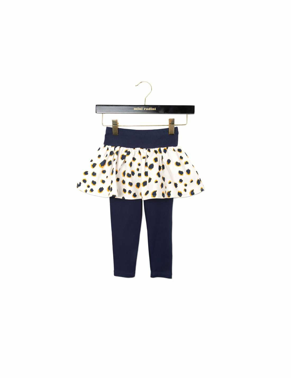 Girls Dark Blue Legging With Spot Trims Skirt - CÉMAROSE | Children's Fashion Store - 1