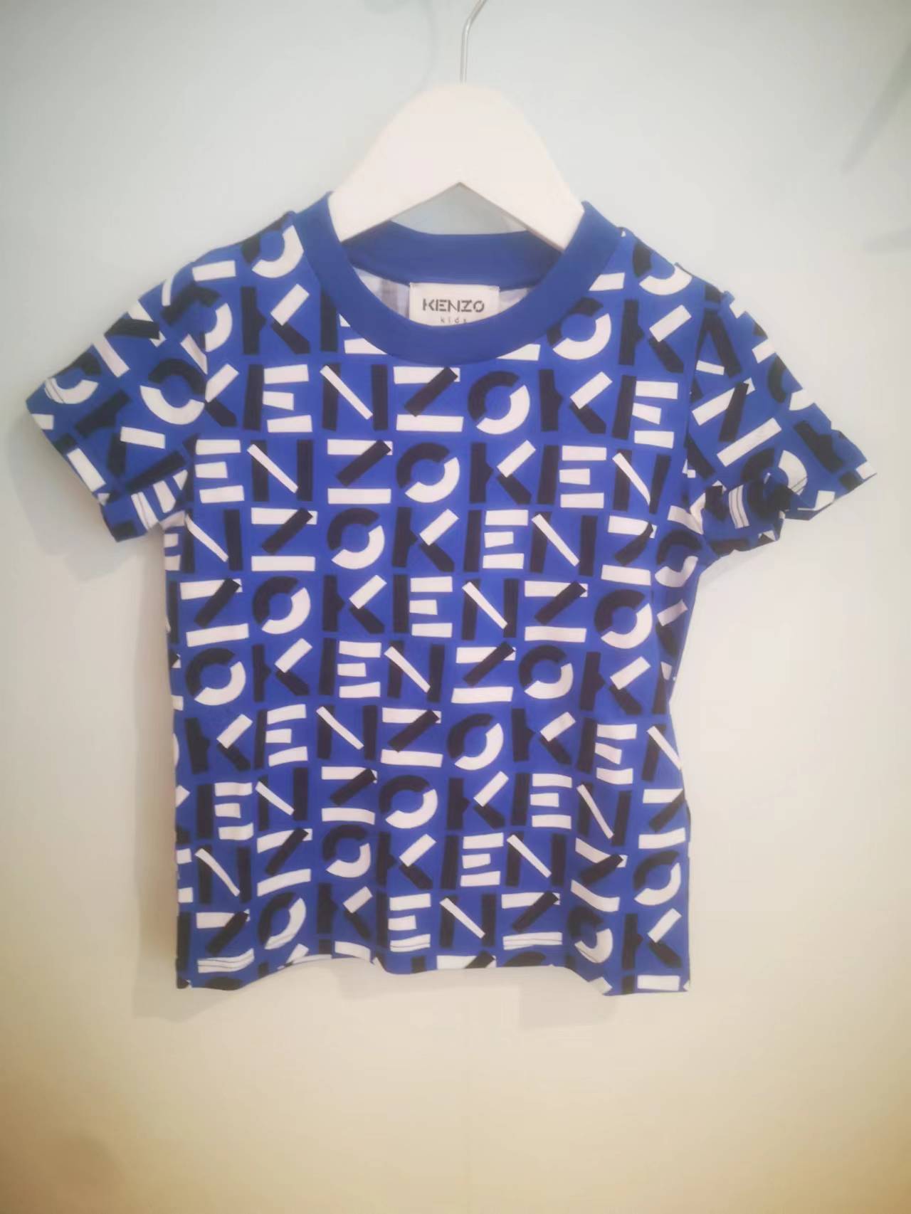 Boys Blue Logo Cotton T-Shirt