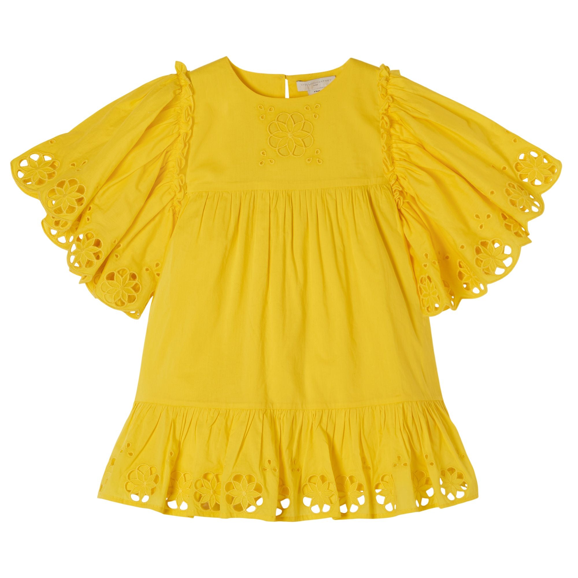 Girls Yellow Cotton Dress