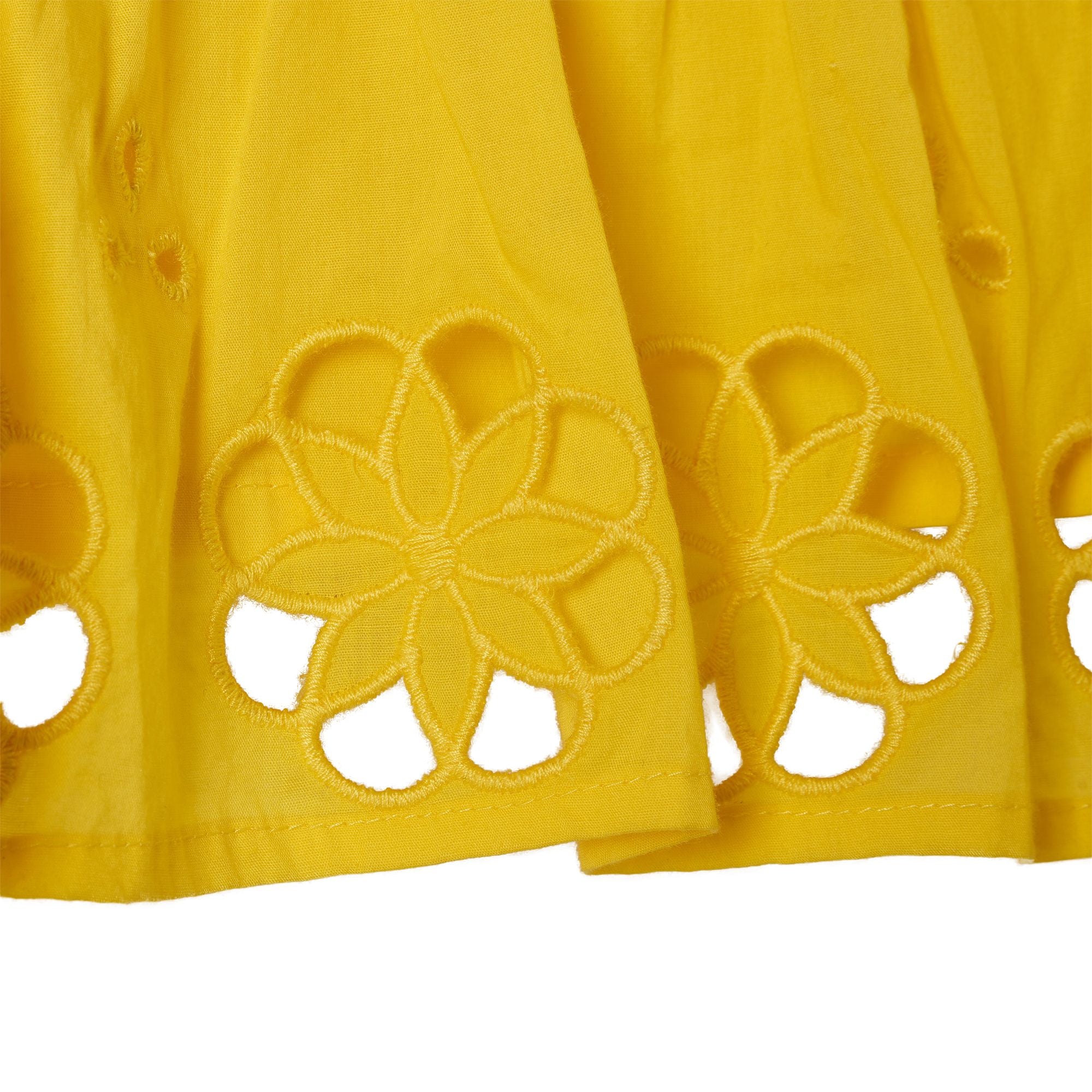 Girls Yellow Cotton Dress