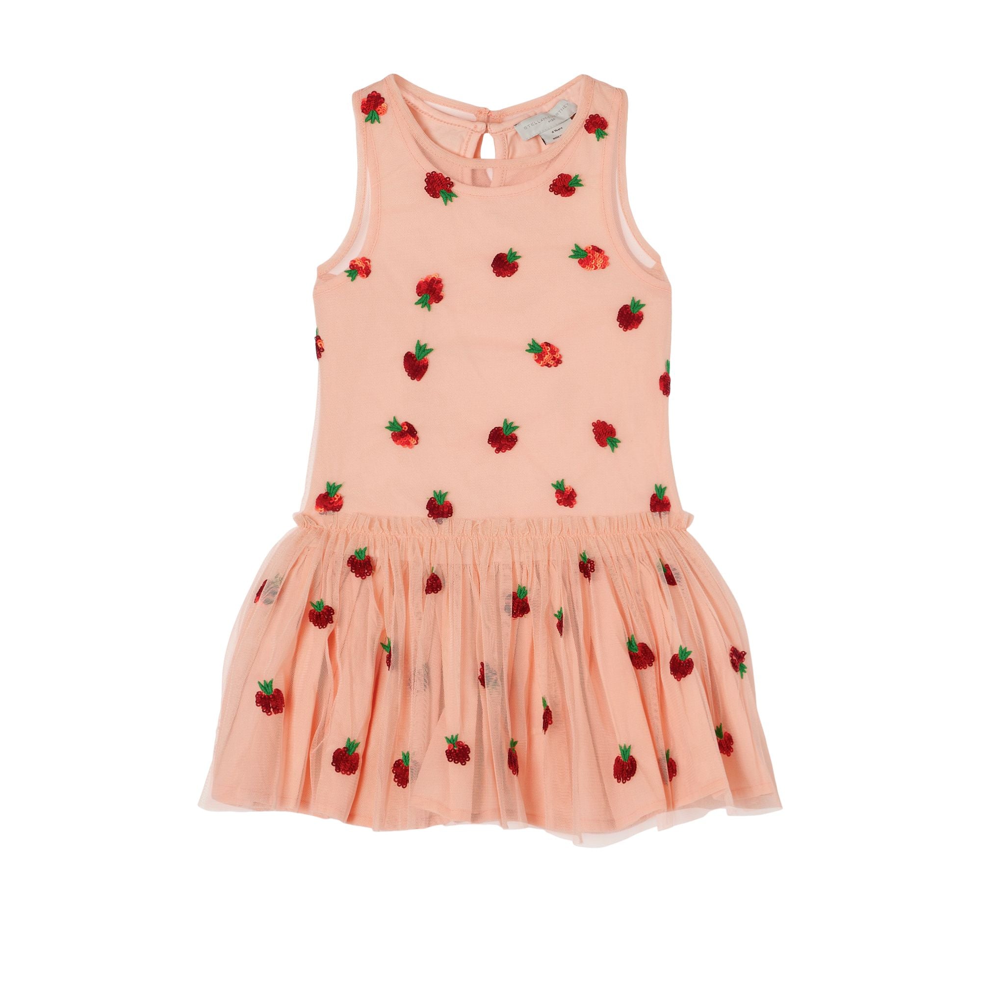 Girls Pink Strawberry Dress