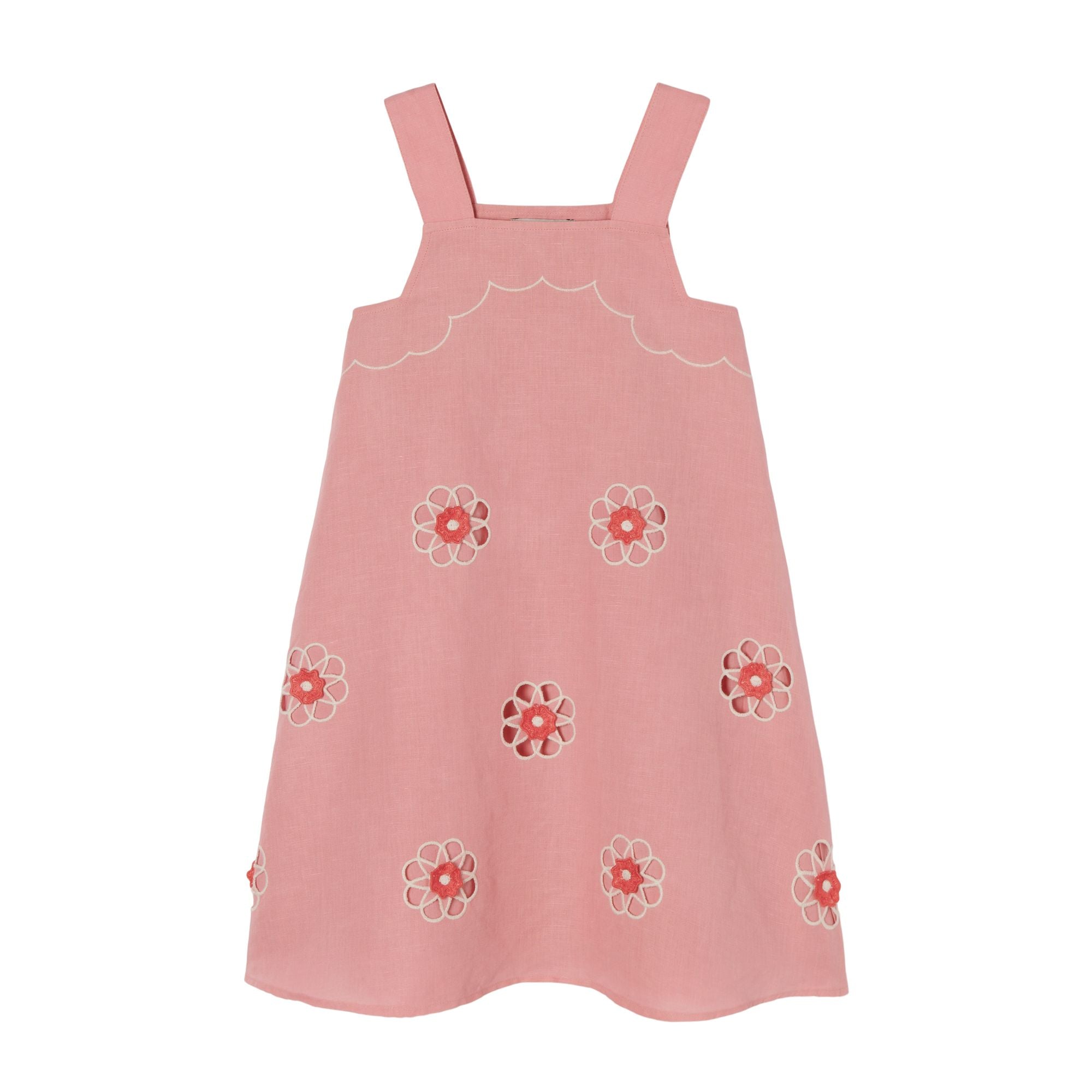 Girls Pink Embroidery Dress