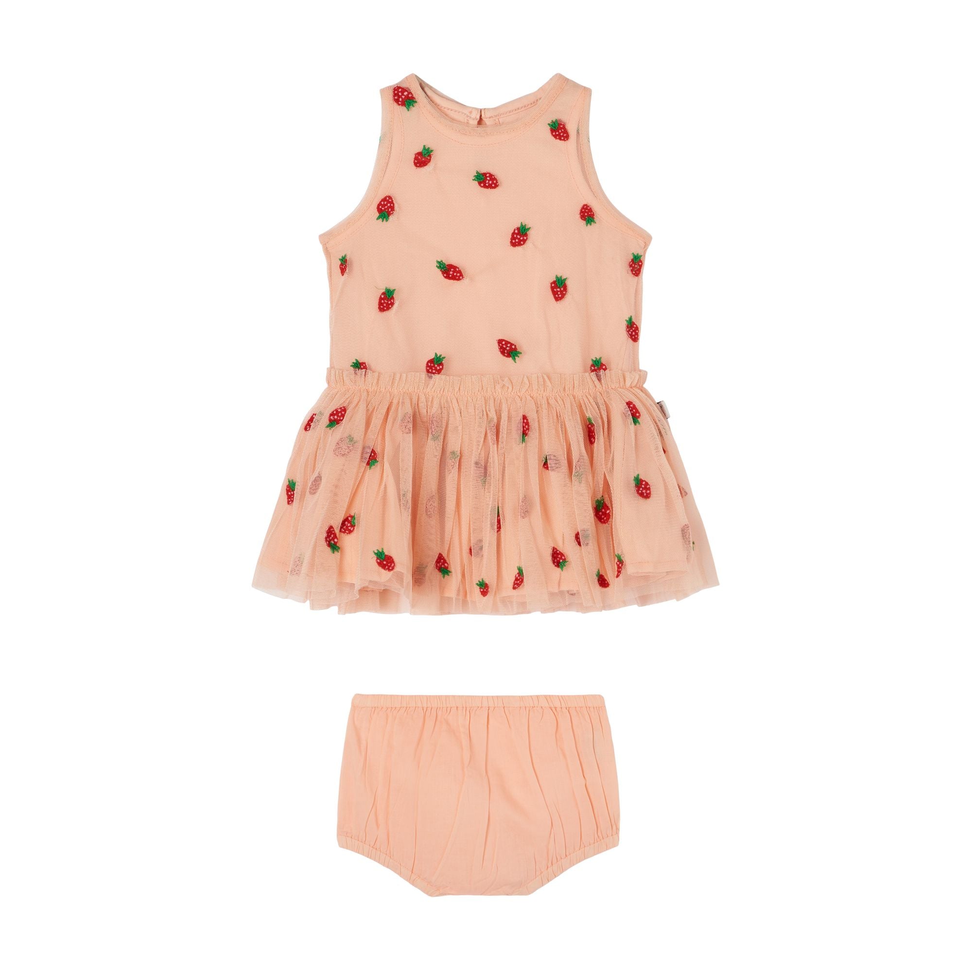 Baby Girls Pink Printing Dress Set