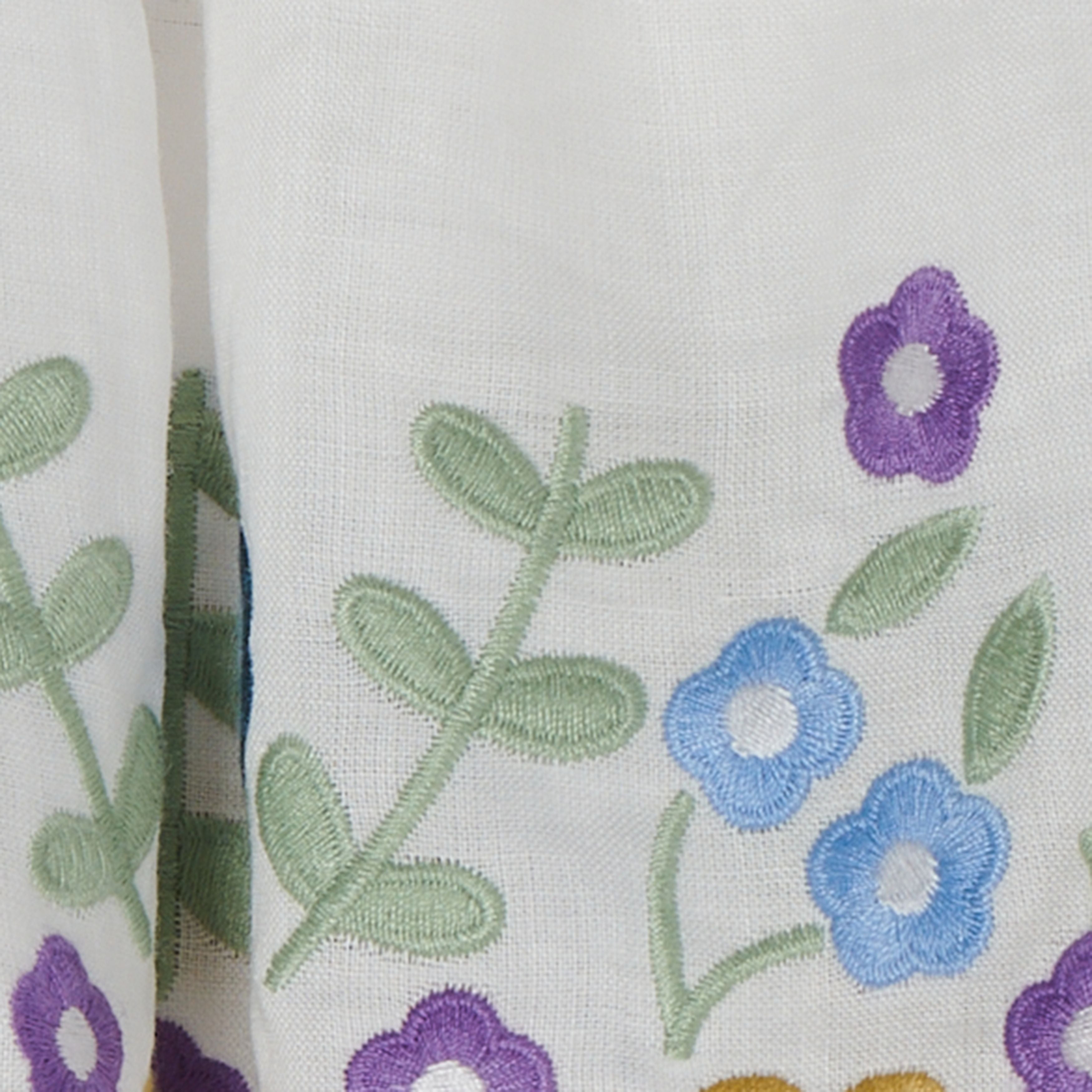 Girls White Flower Skirt