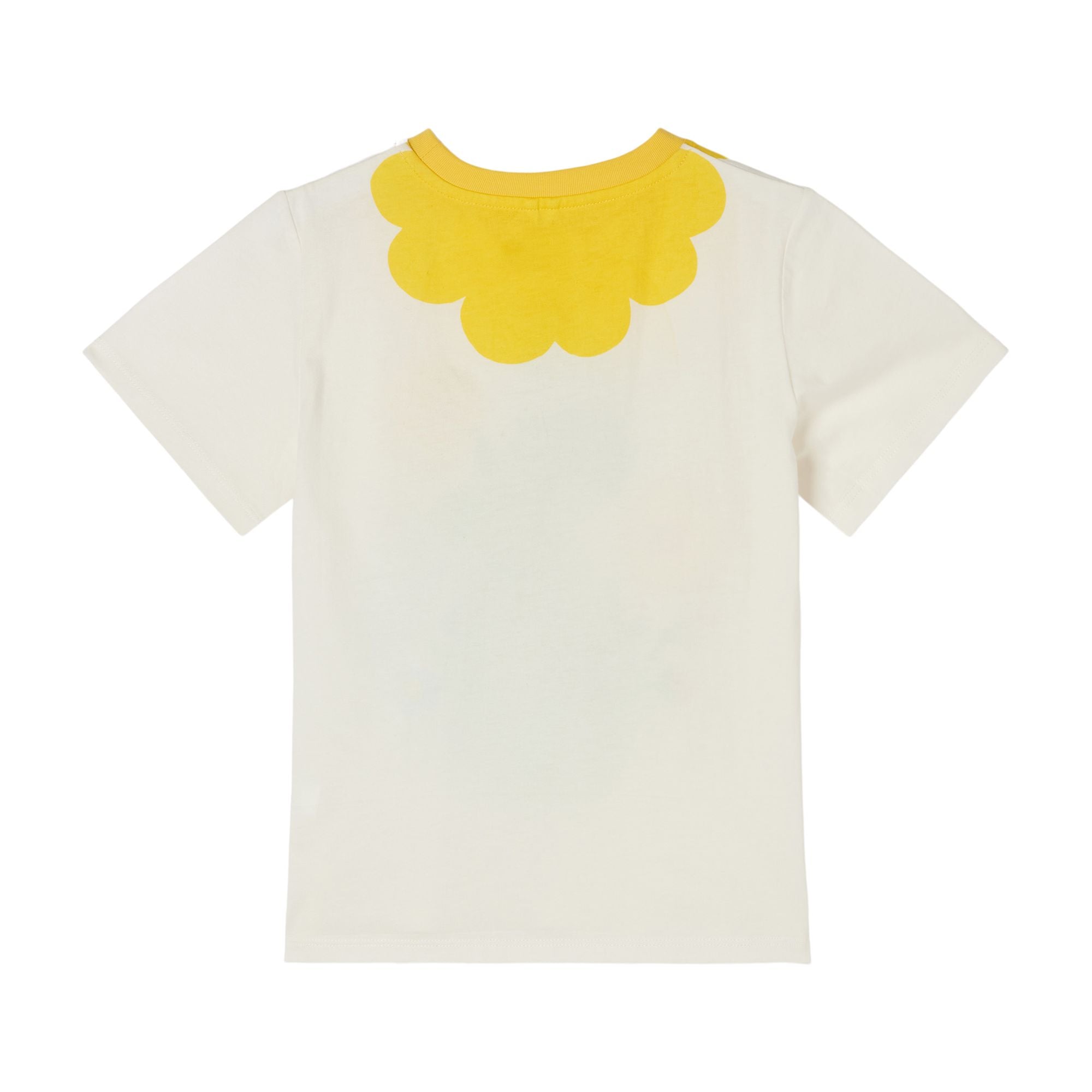 Girls White Cotton T-Shirt