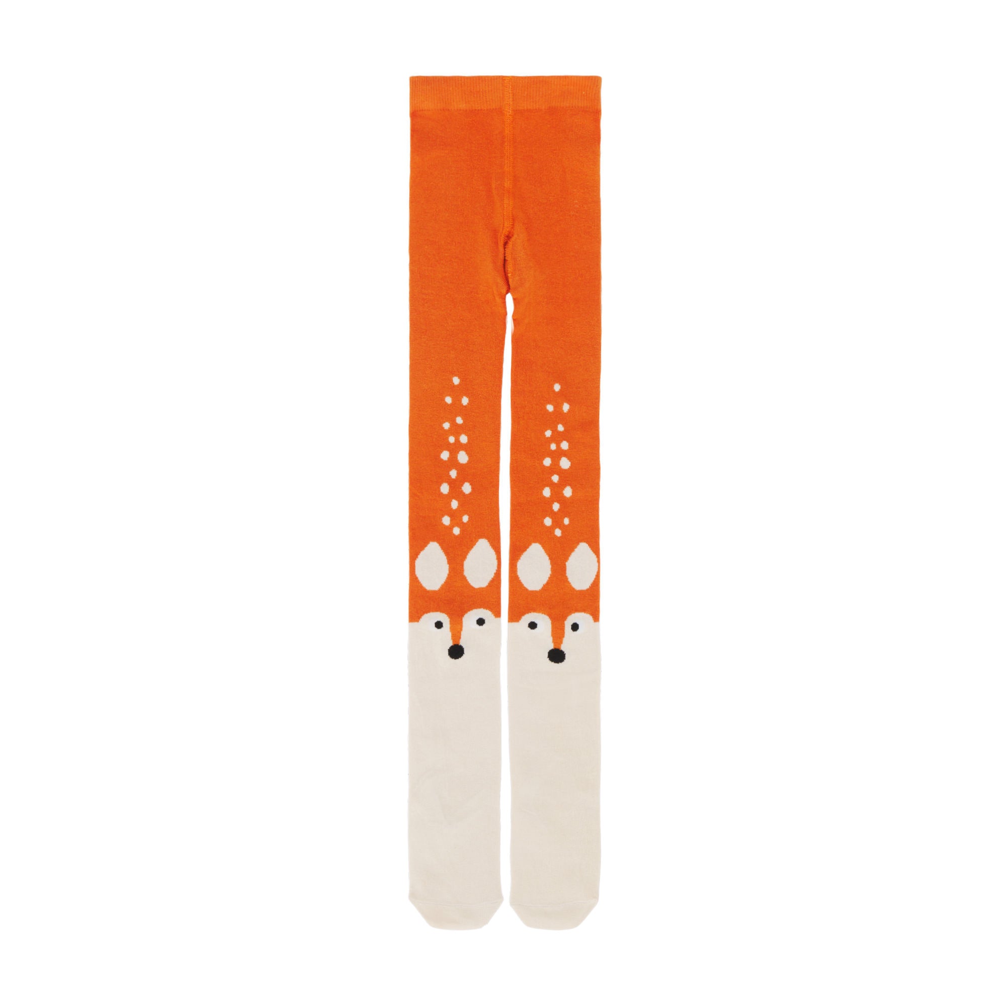Girls Orange Cotton Tights