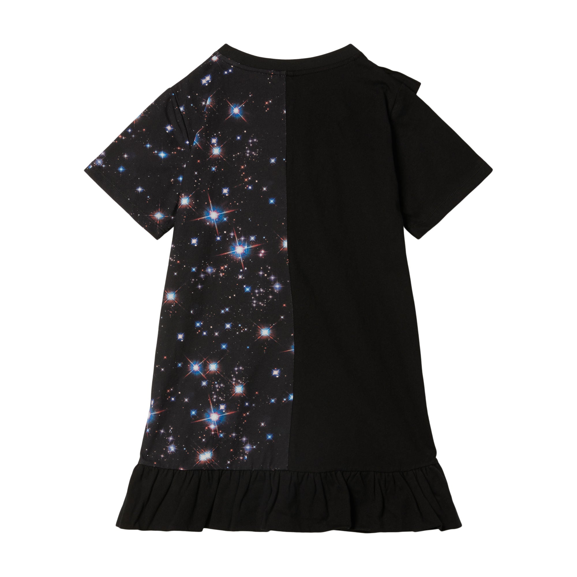 Girls Black Logo Cotton Dress