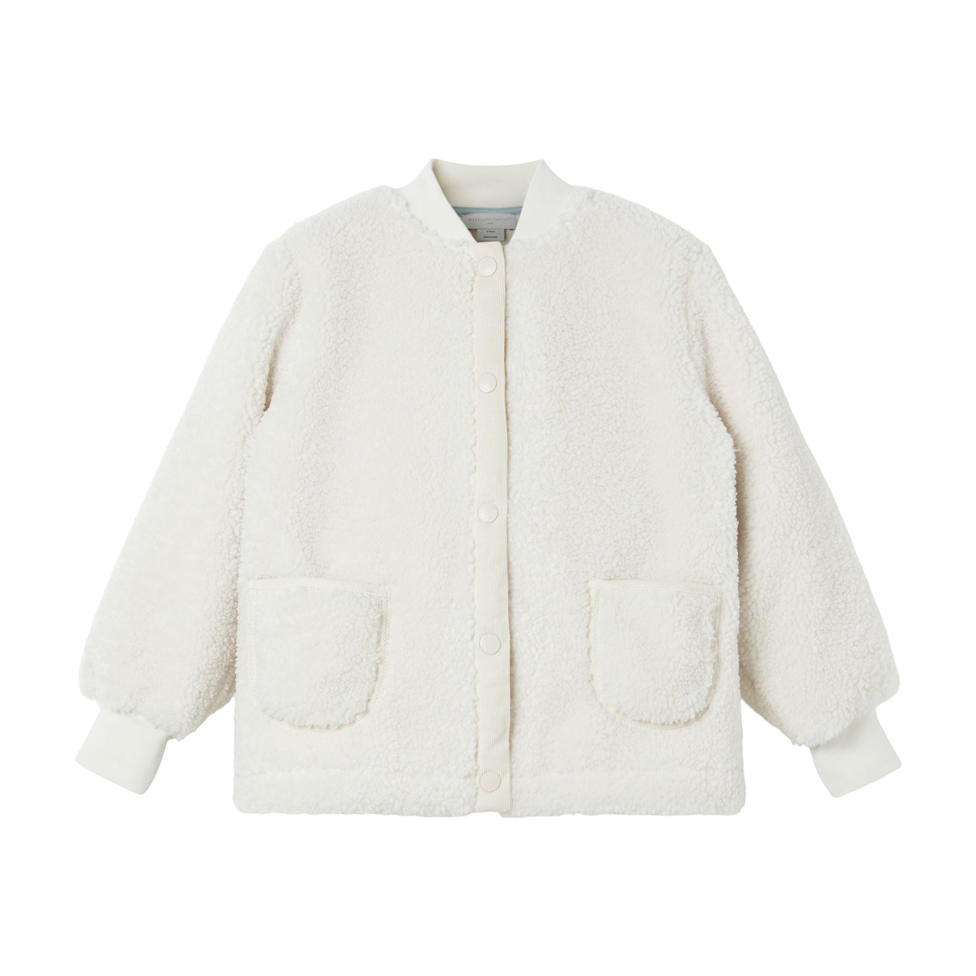 Girls White Fleece Jacket