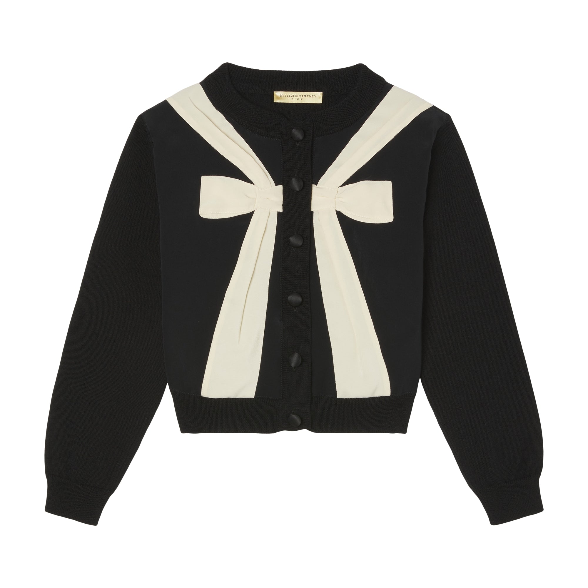 Girls Black Wool Cardigan