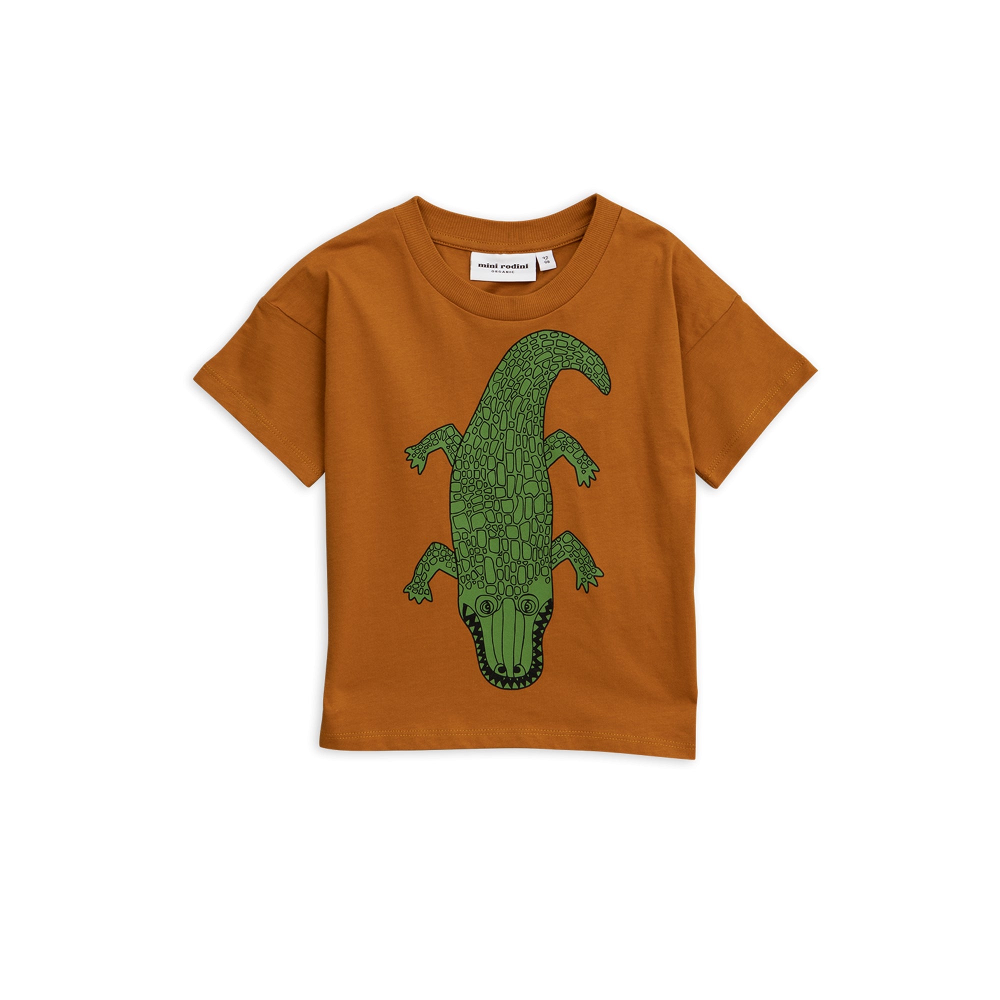 Boys Brown Crocco Organic Cotton T-shirt