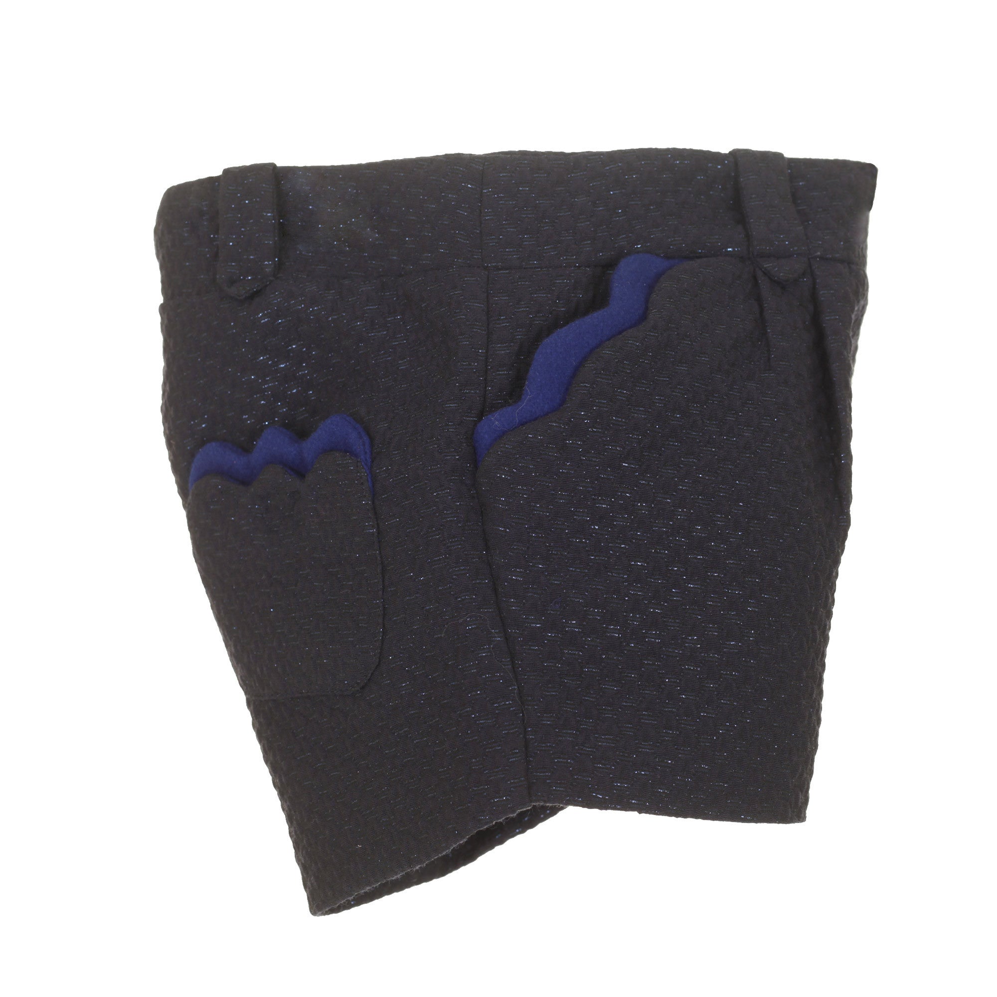 Girls Navy Blue Short With White Spot Trims - CÉMAROSE | Children's Fashion Store - 3