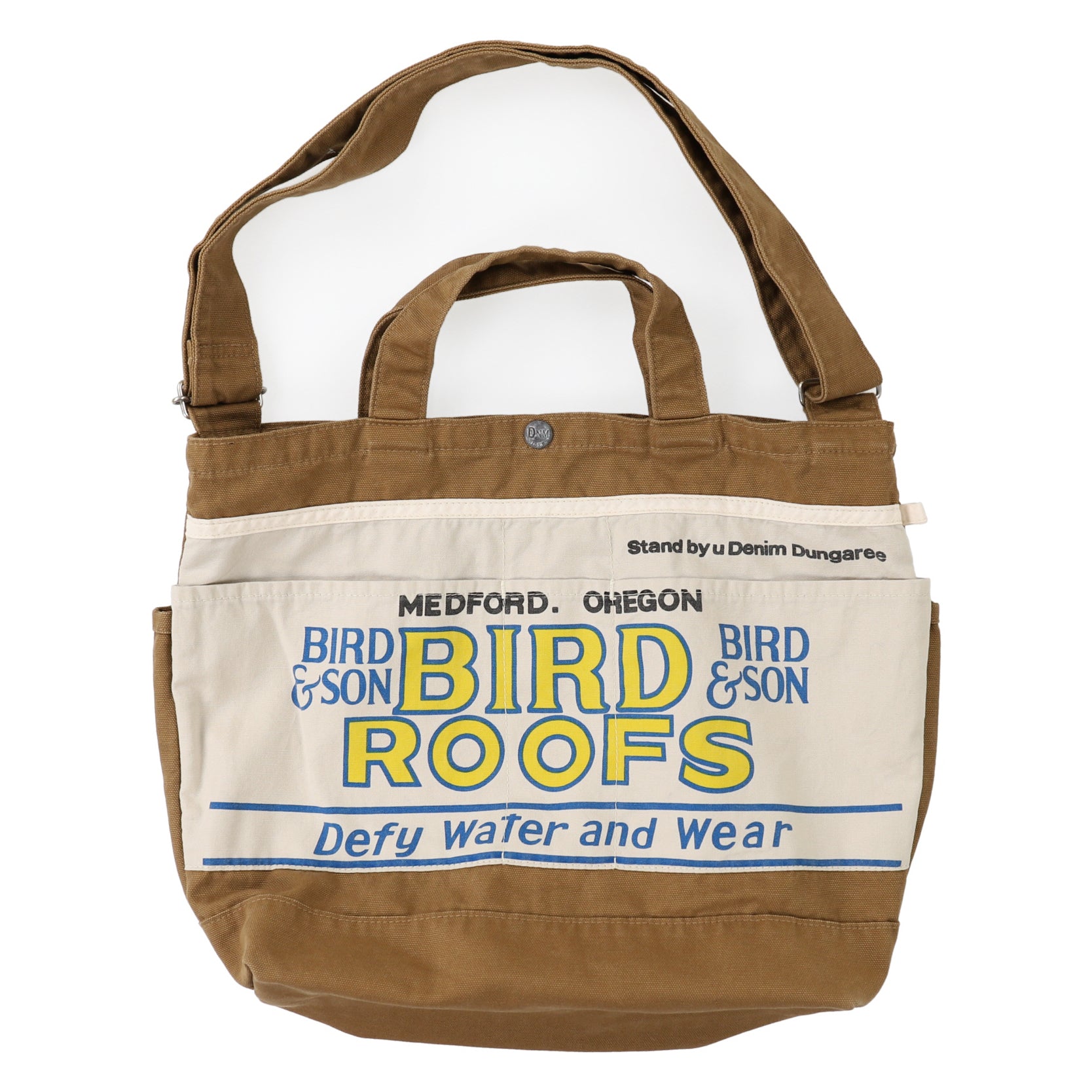 Boys & Girls Brown Logo Messenger Bag