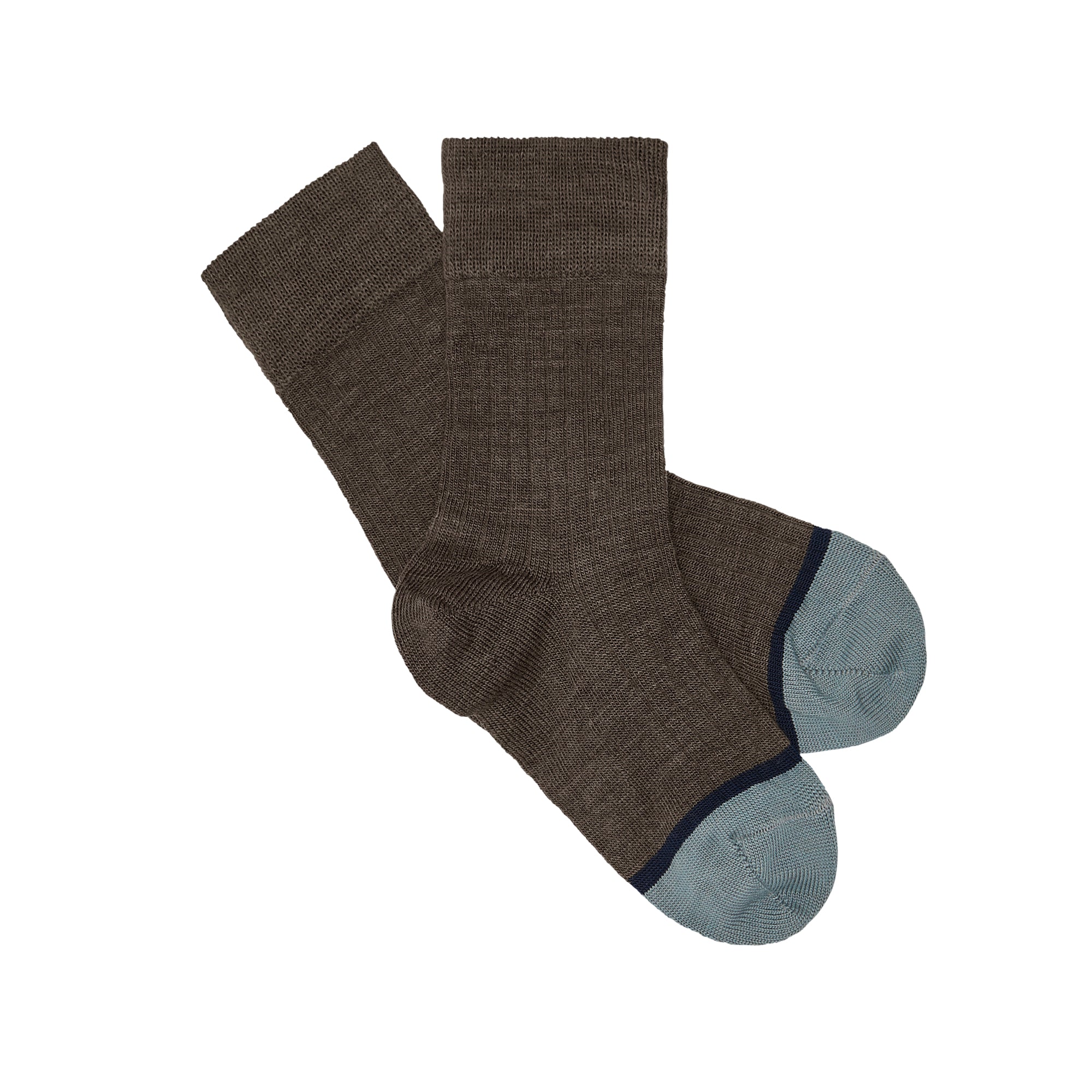 Boys & Girls Brown Wool Socks (2 Pack)