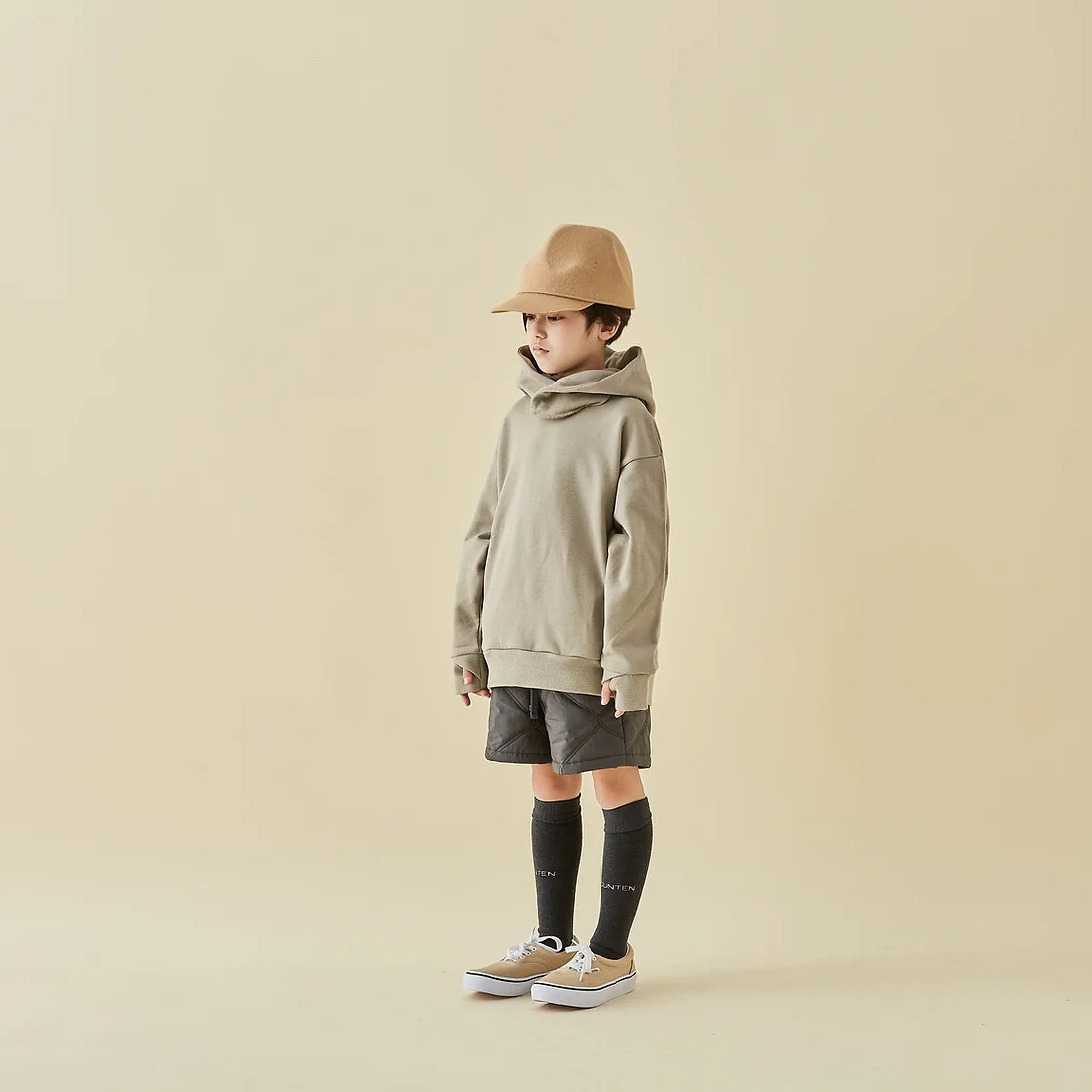 Boys & Girls Beige Wool Cap