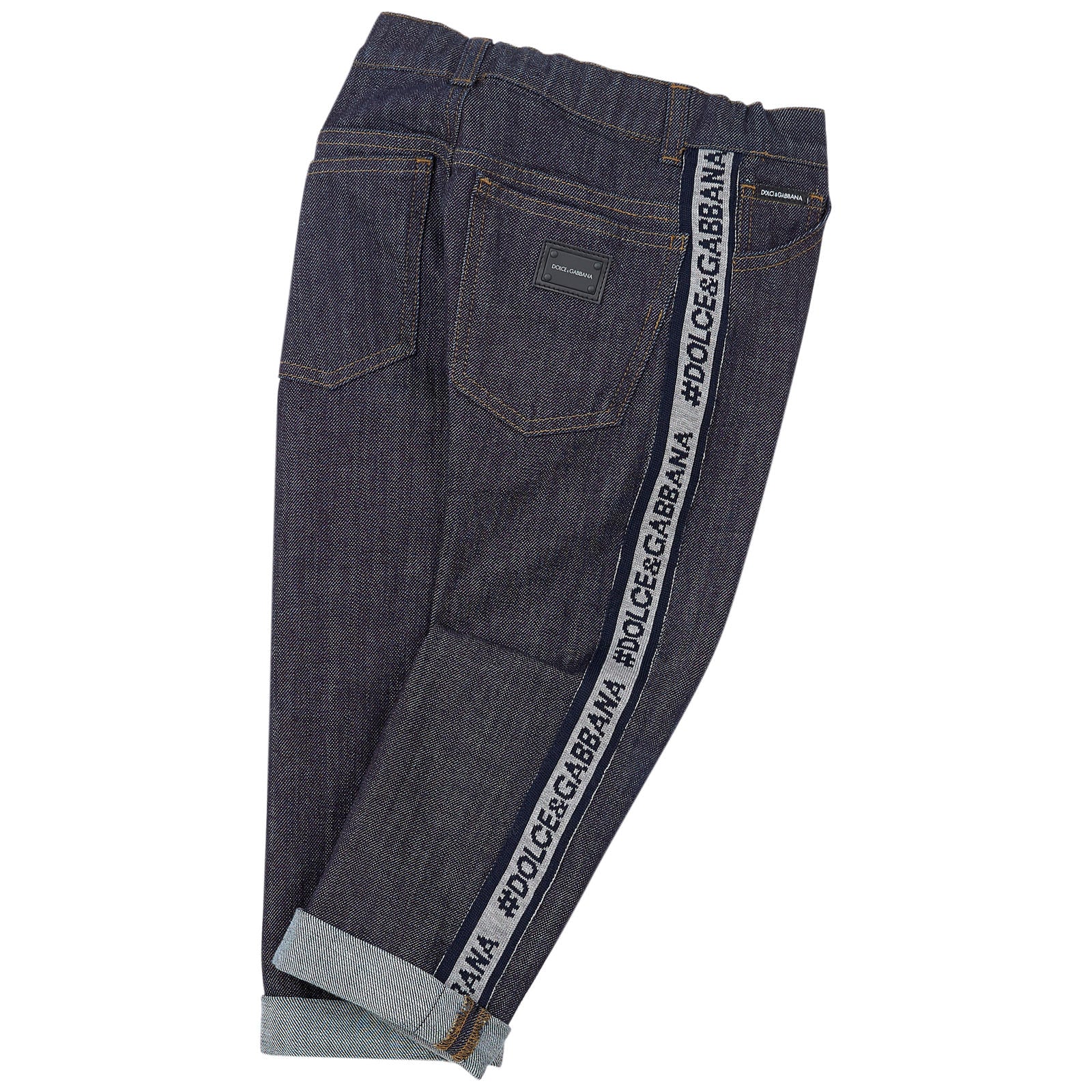 Girls & Boys Dark Blue Cotton Trousers