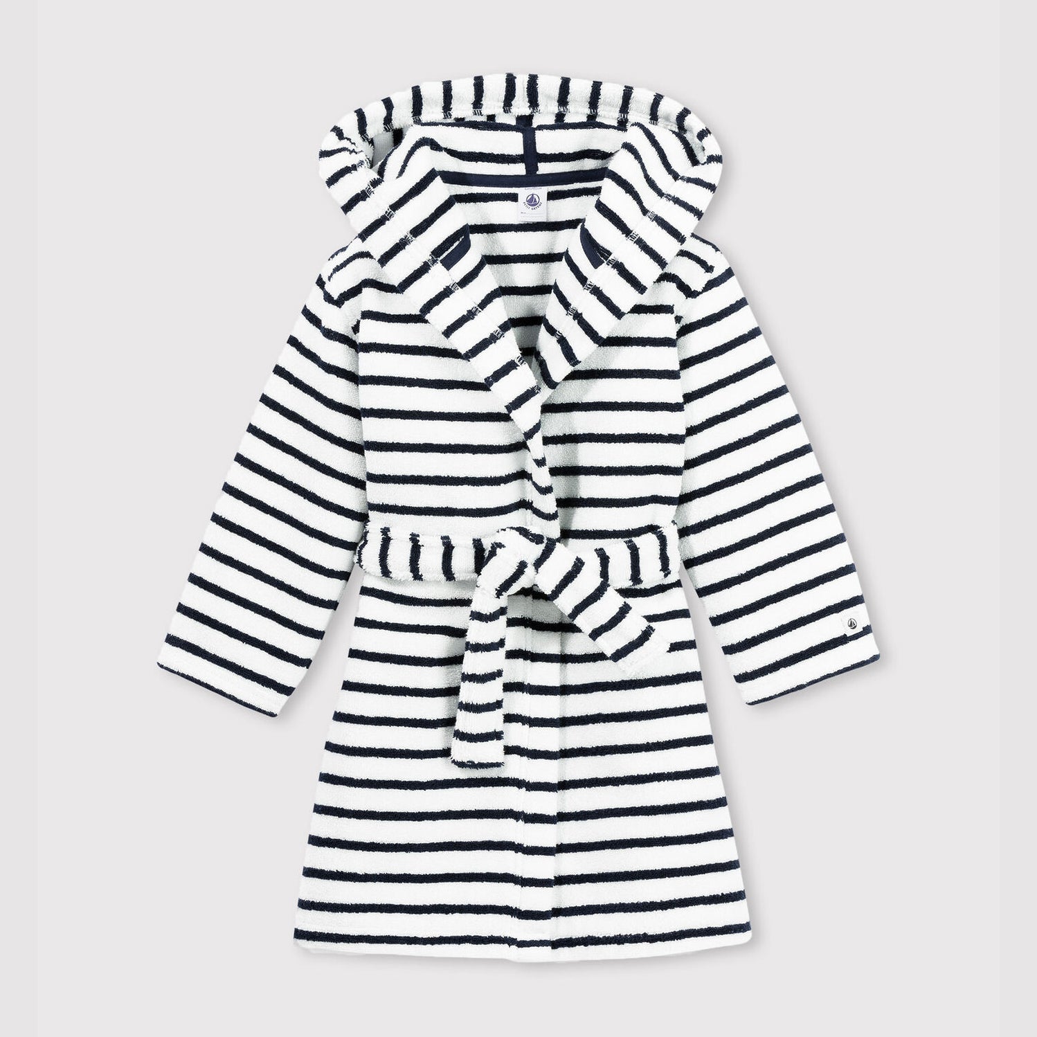 Boys Navy Stripes Bathrobe