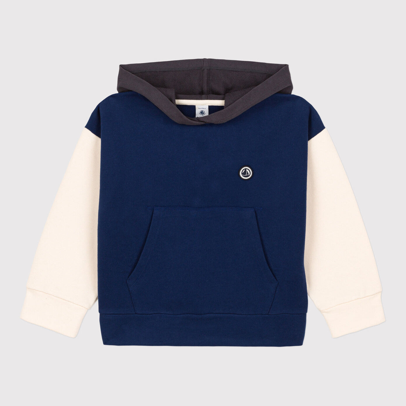 Boys Navy Hooded Cotton Sweatshirt