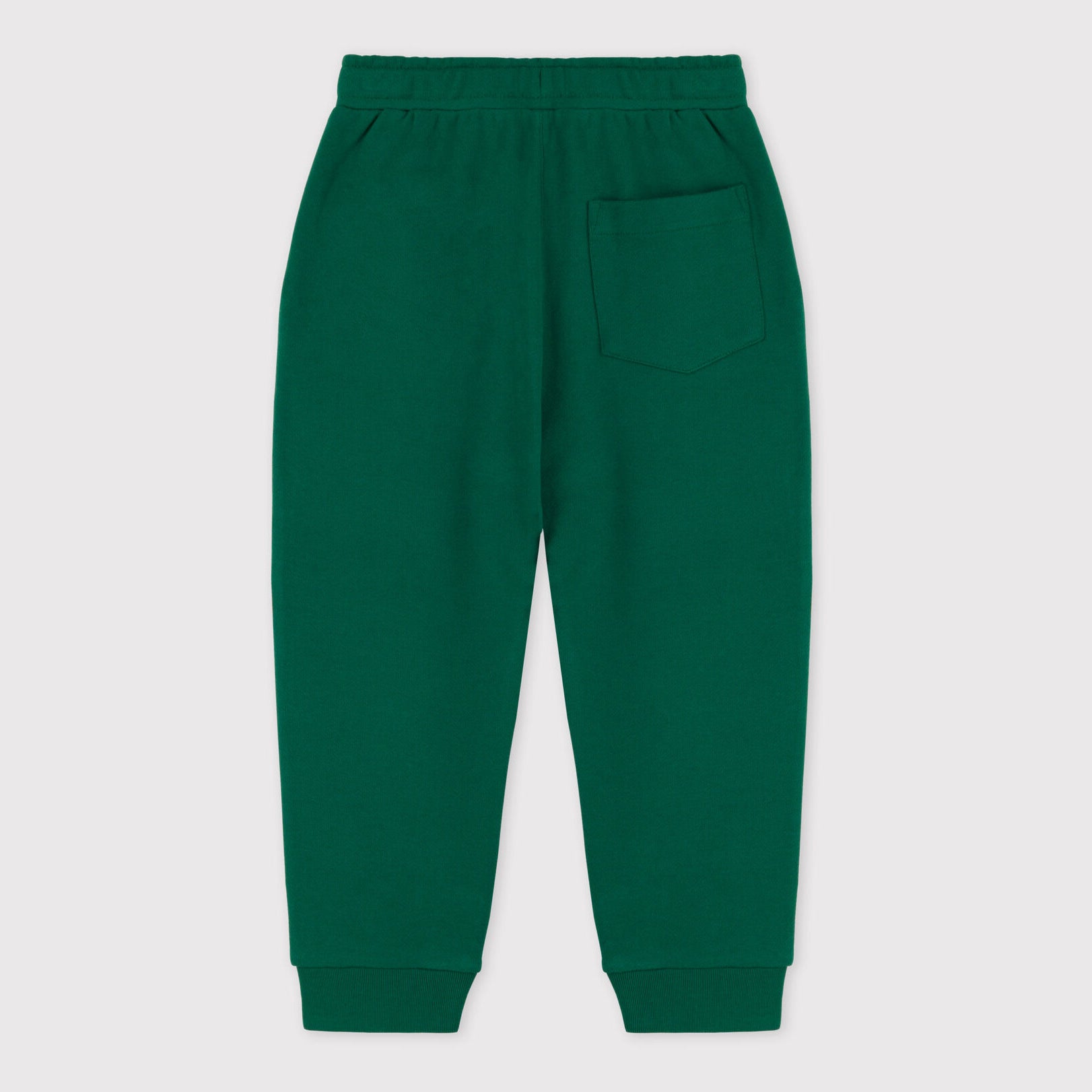 Boys Green Logo Cotton Trousers
