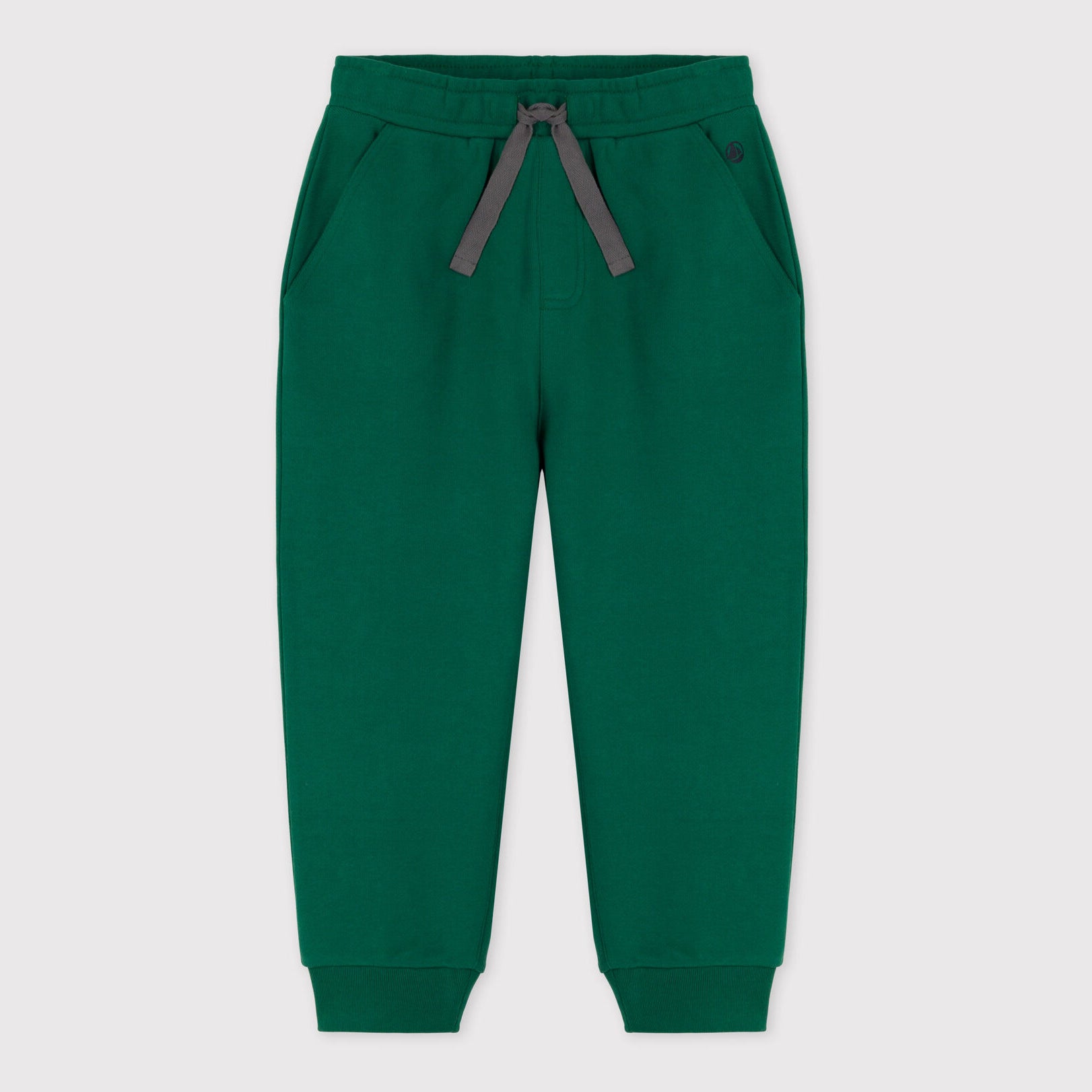 Boys Green Logo Cotton Trousers