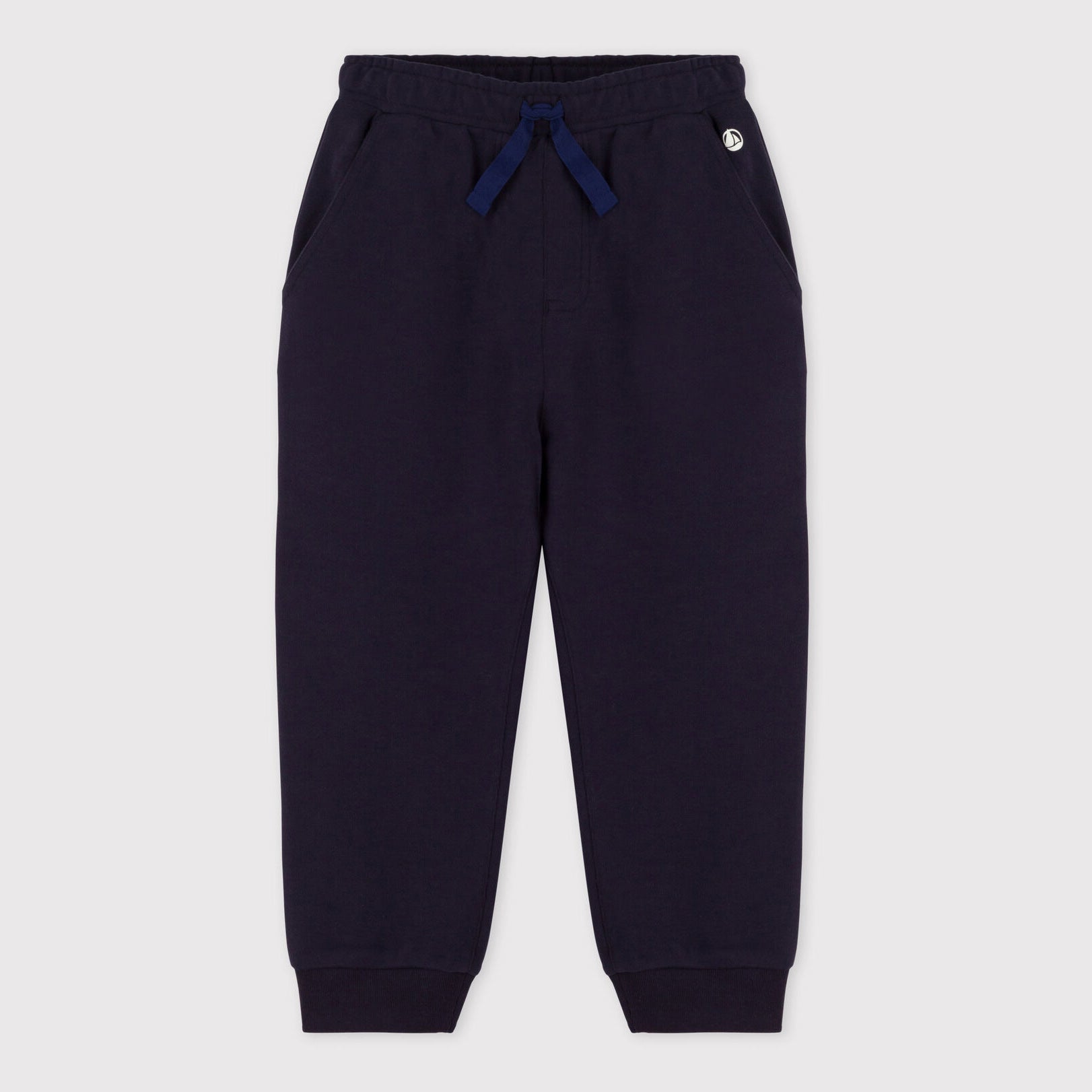 Boys & Girls Navy Logo Cotton Trousers