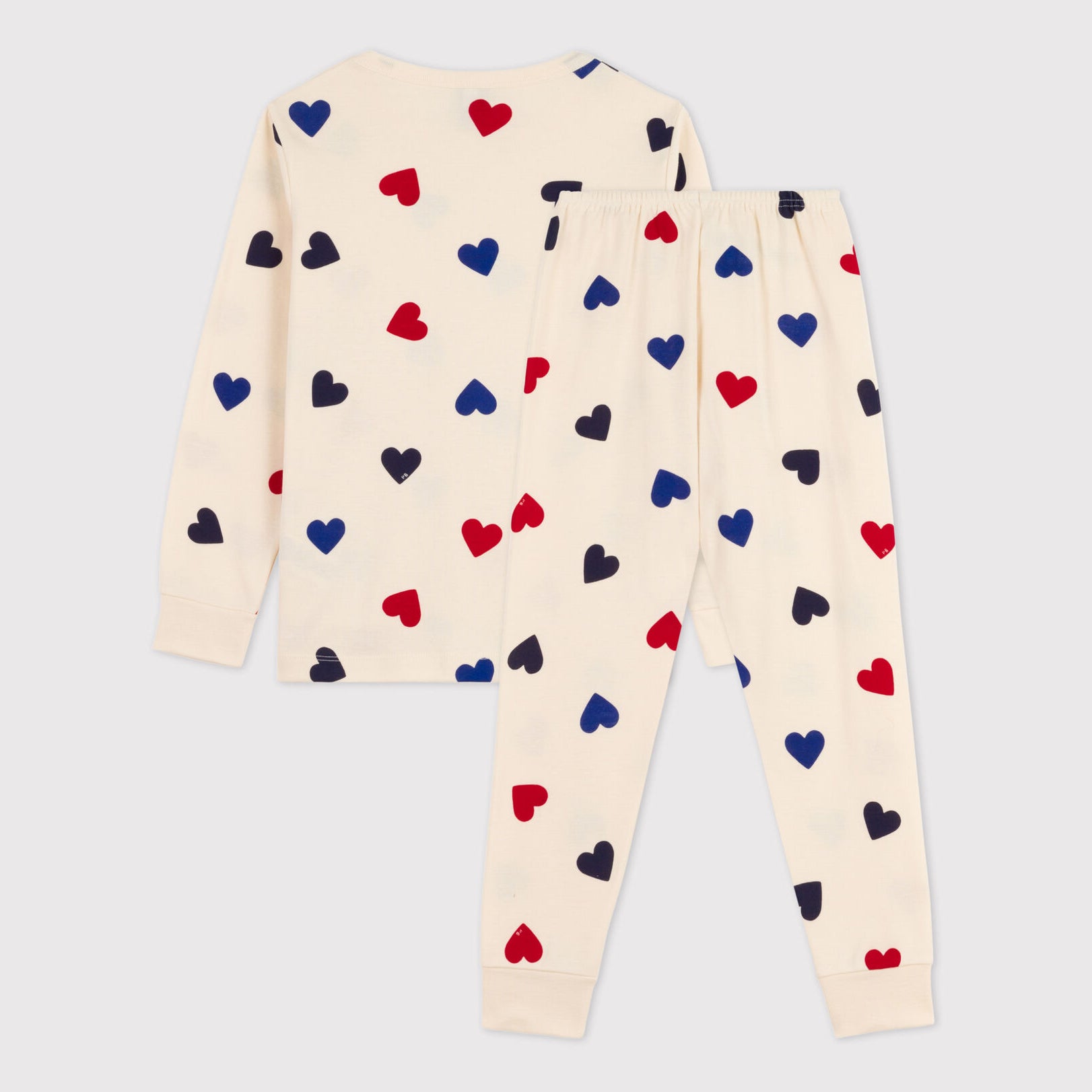 Girls White Hearts Cotton Nightwear Set