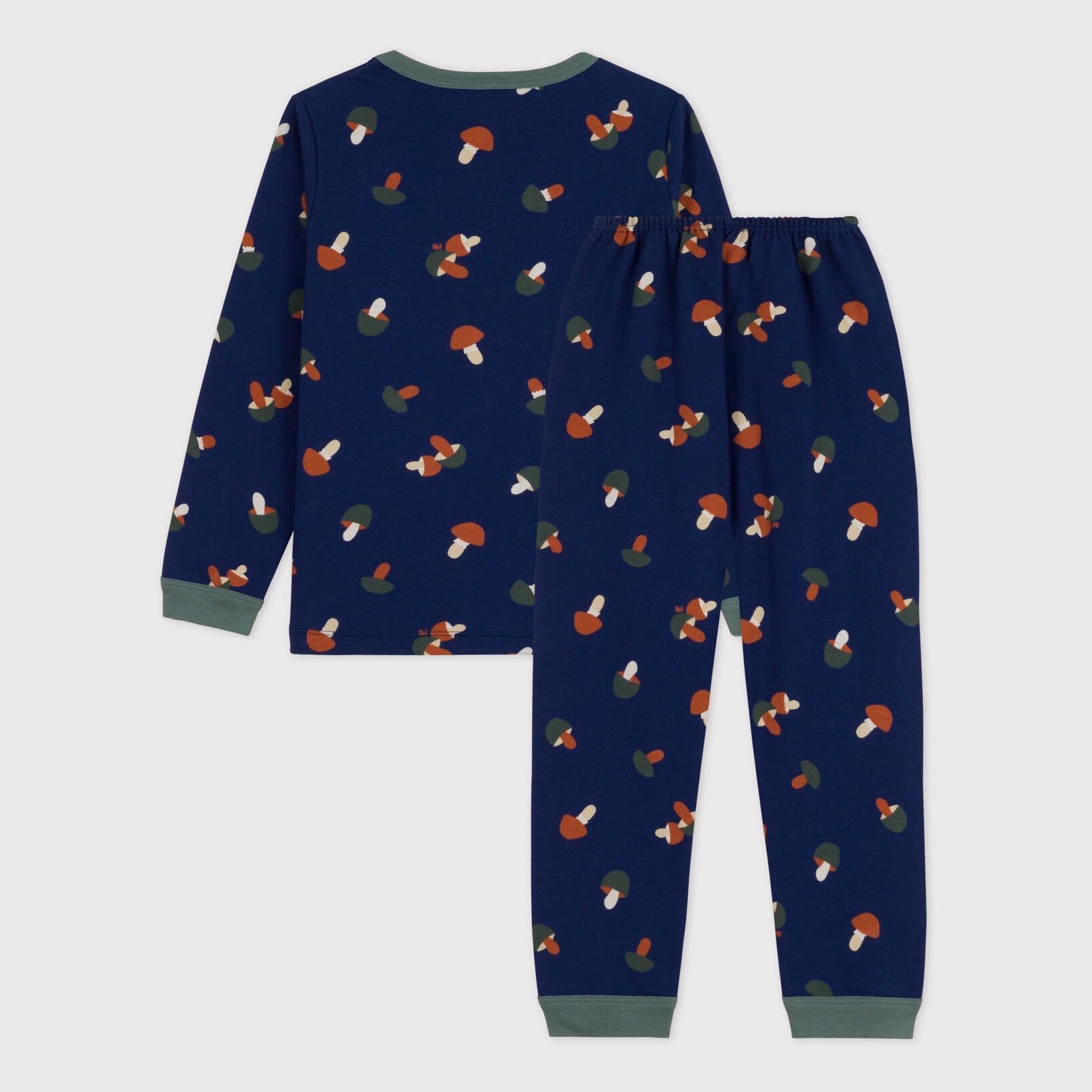 Boys Navy Printed Cotton Nightwear Set