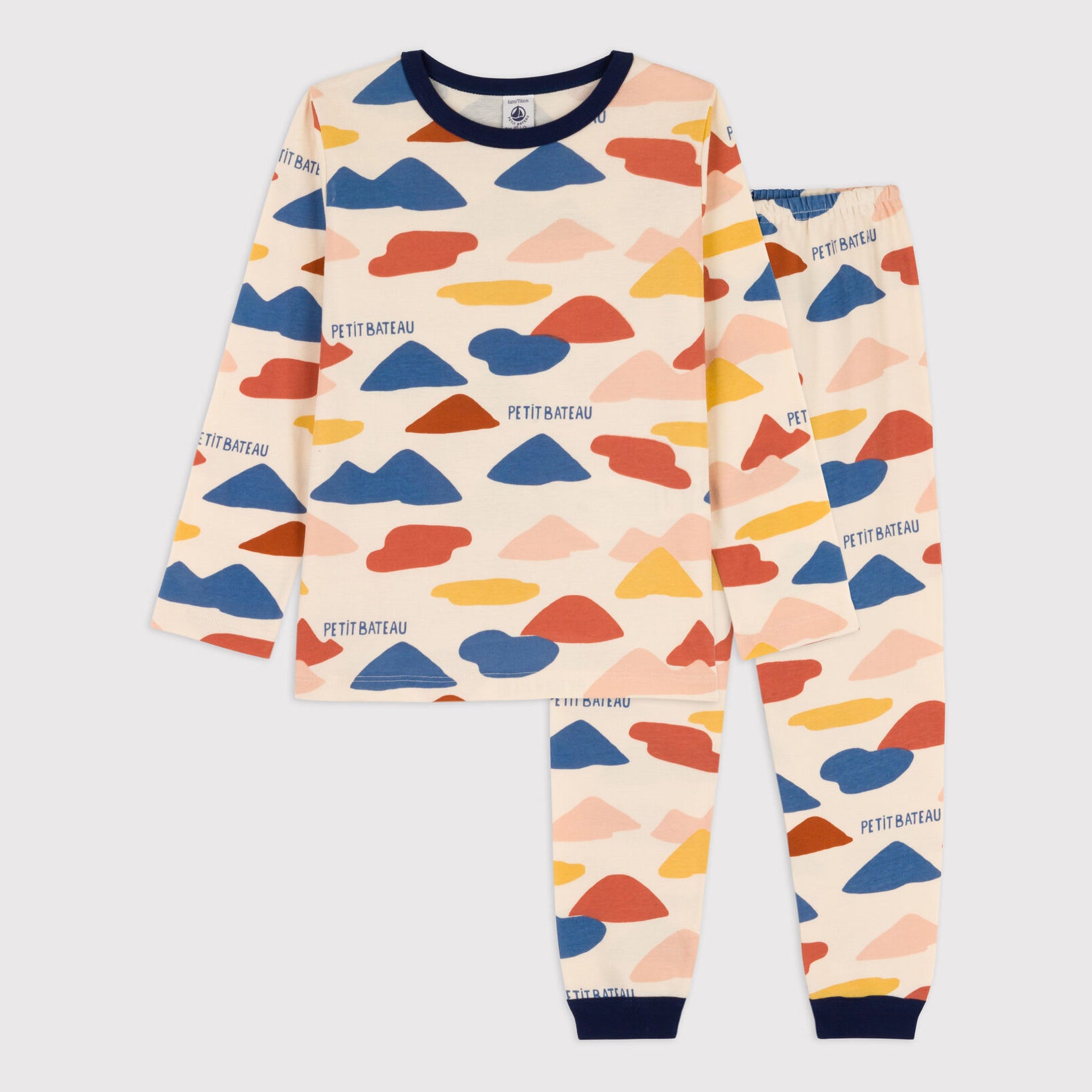 Boys Multicolor Logo Cotton Nightwear Set