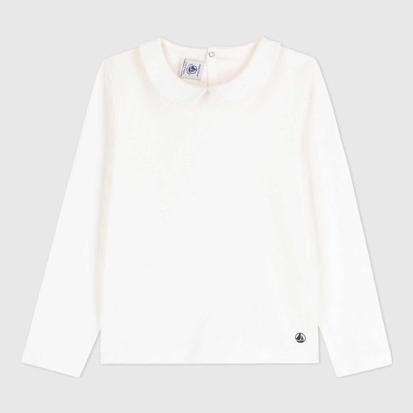 Girls White Cotton T-Shirt