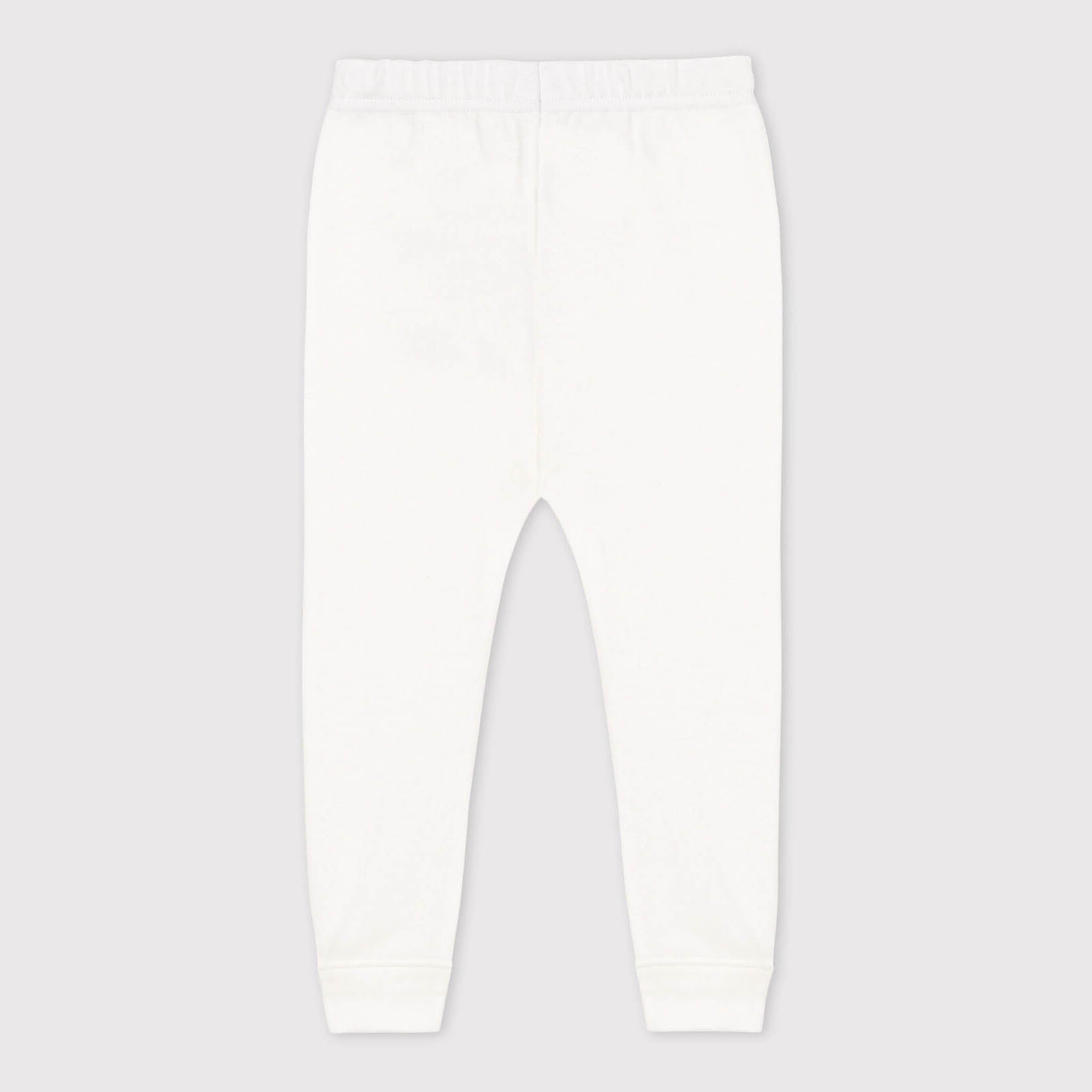 Baby Boys & Girls White Cotton Leggings