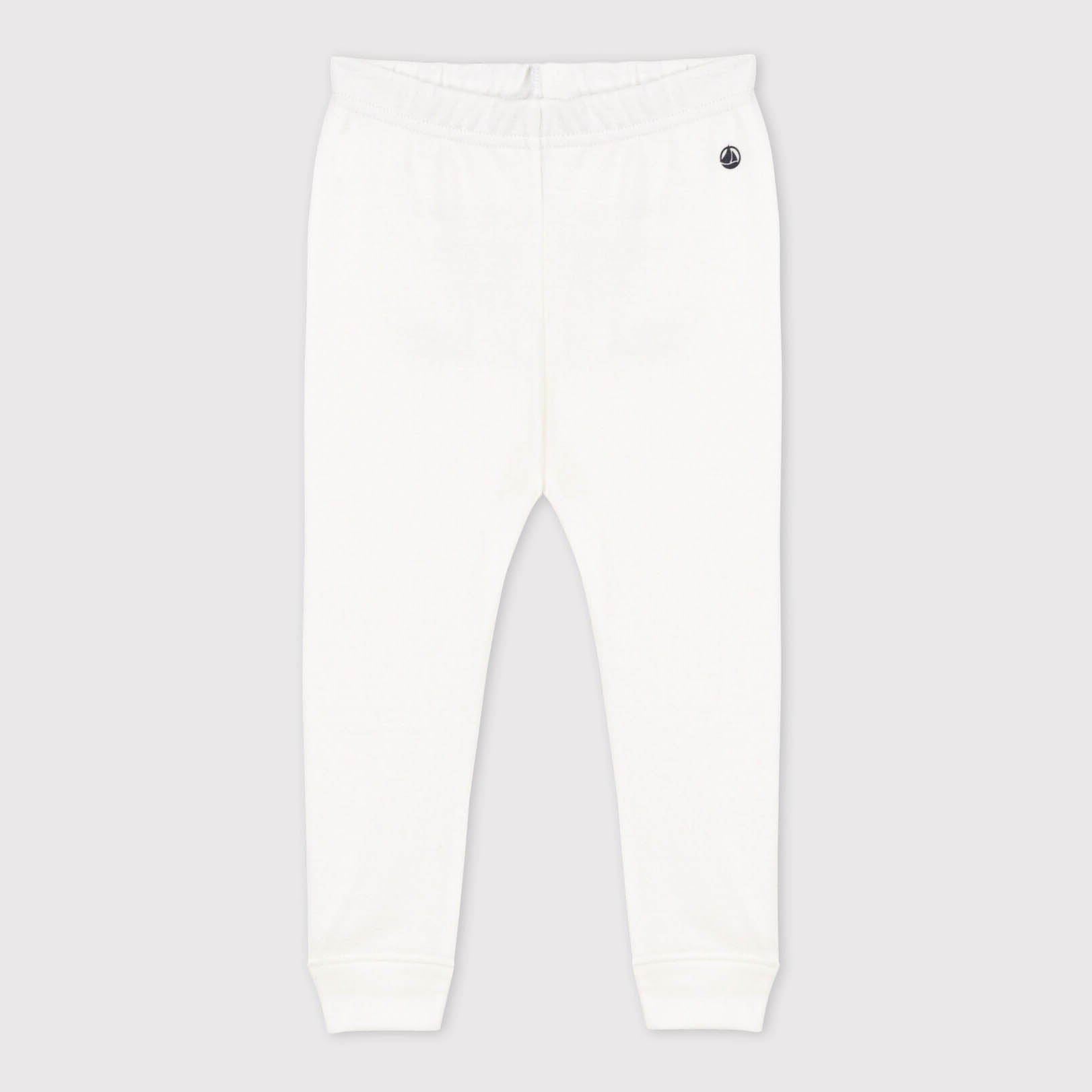 Baby Boys & Girls White Cotton Leggings