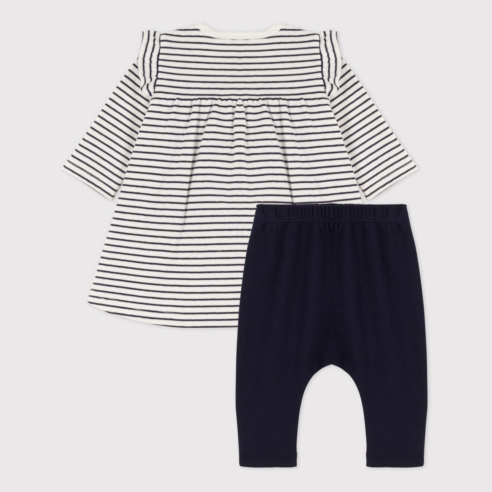 Baby Girls Blue Stripes Cotton Set
