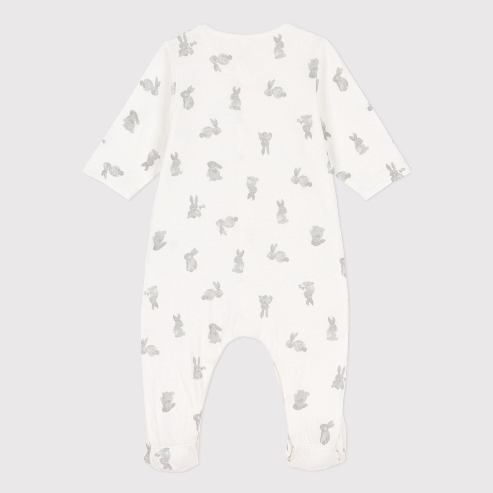 Baby Boys & Girls White Printed Cotton Babysuit