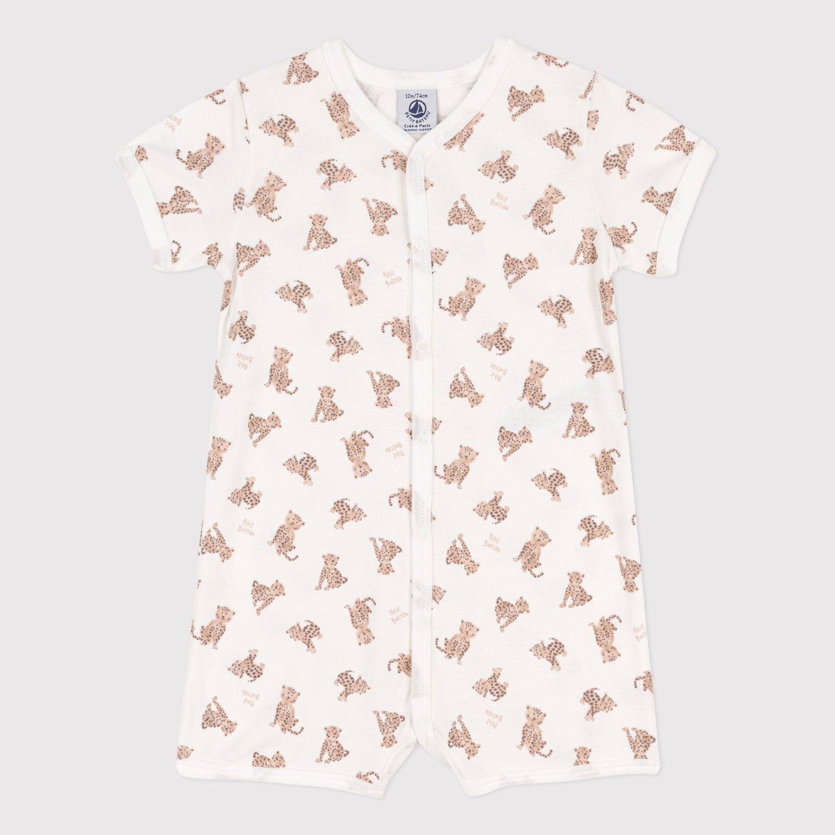 Baby Boys & Girls White Printed Cotton Babysuit