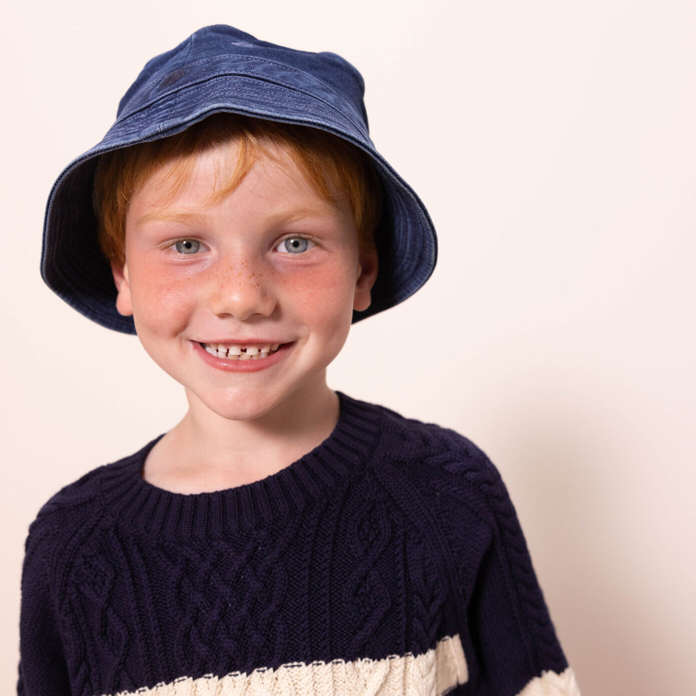 Boys & Girls Blue Denim Bucket Hat