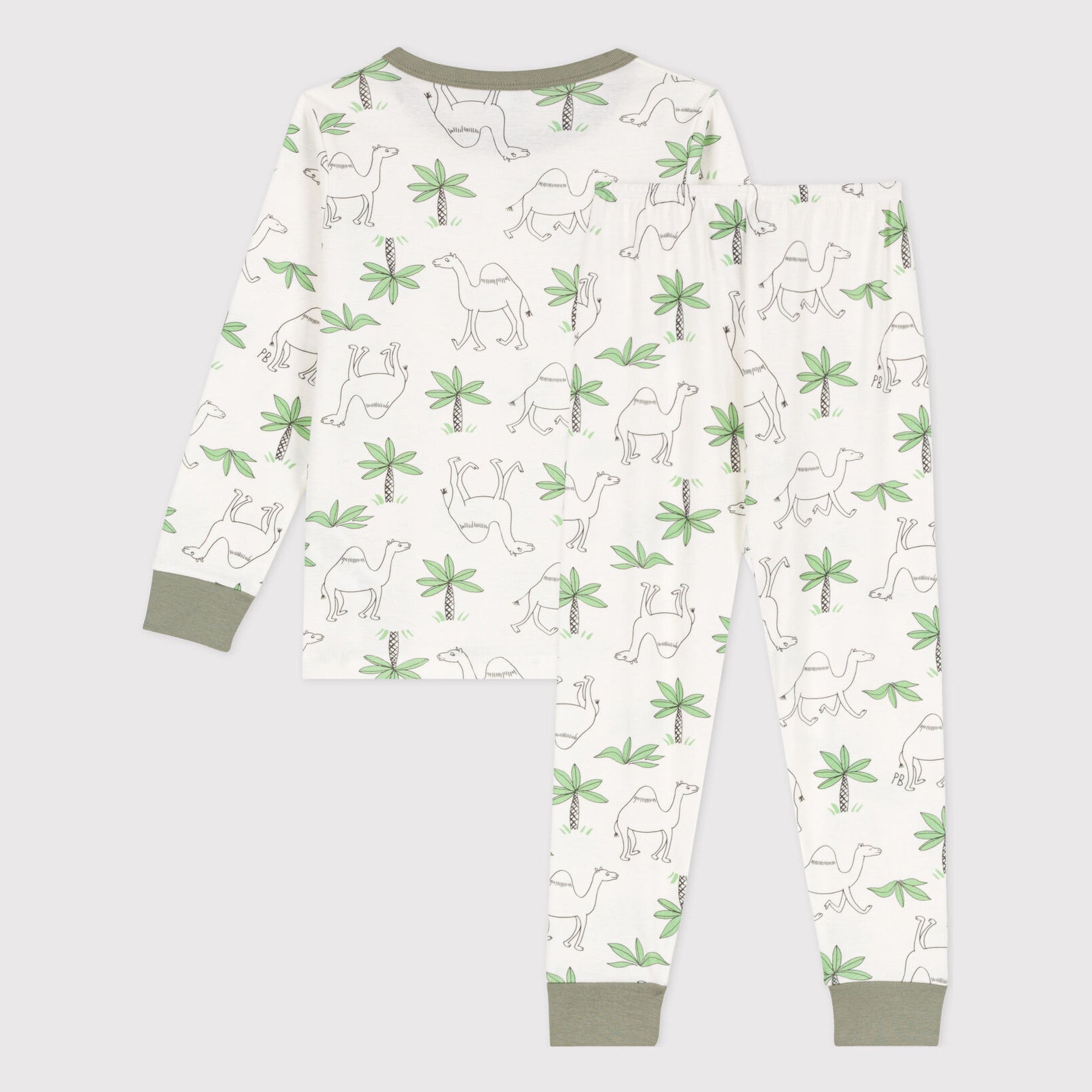 Boys White Printed Cotton Nightwear Set