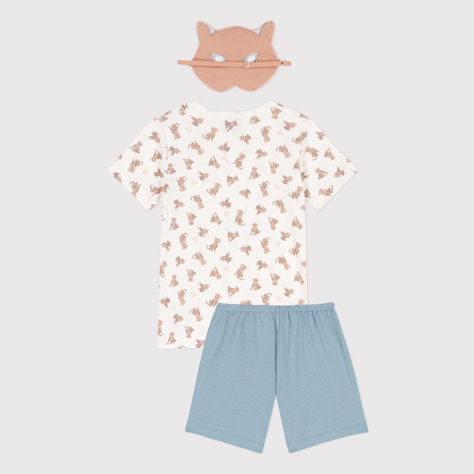 Boys White Printed Cotton Nightwear Set