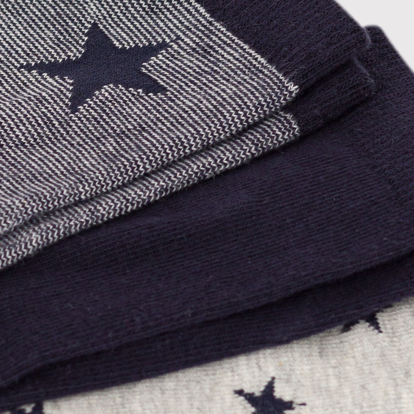 Boys Black Stars Cotton Socks