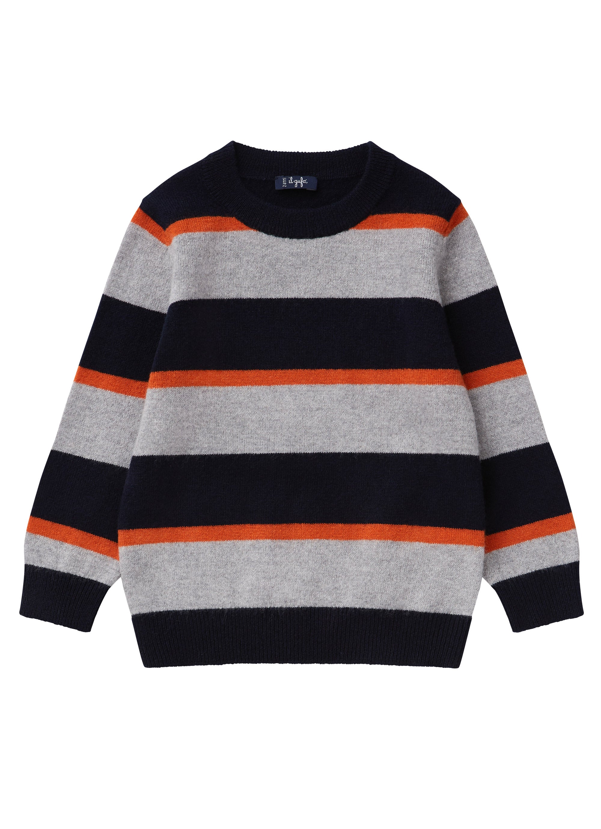 Boys Blue & Grey Wool Sweater