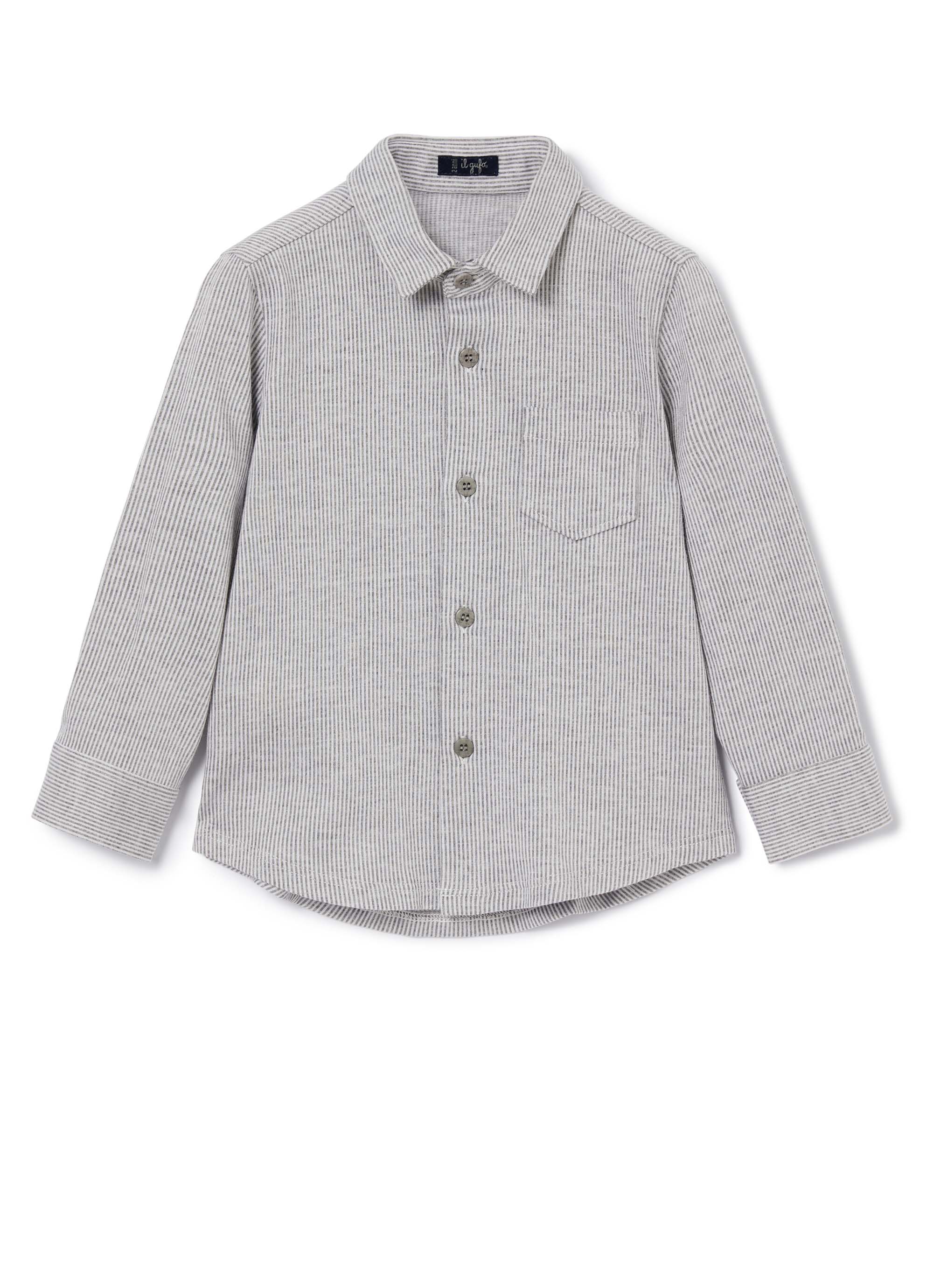 Boys Cloud Grey Cotton Shirt