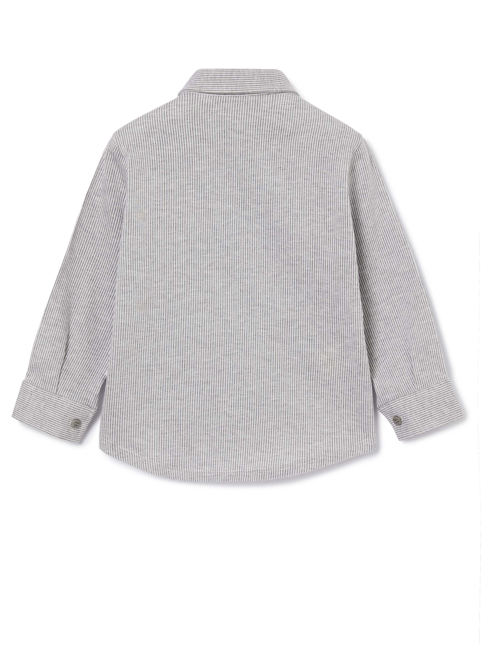 Boys Cloud Grey Cotton Shirt