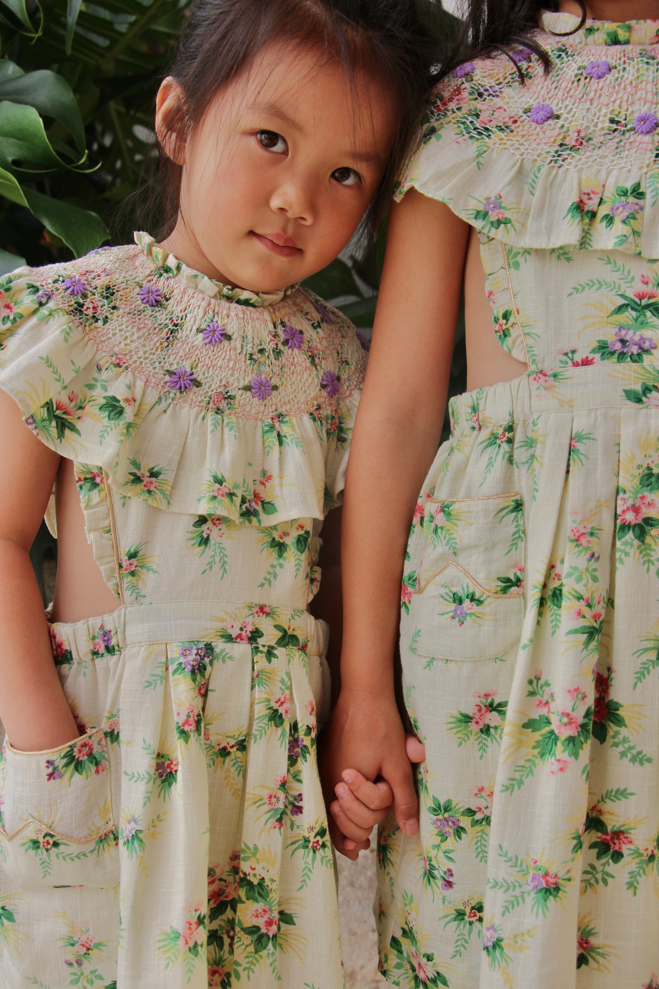 Girls White Floral Dress