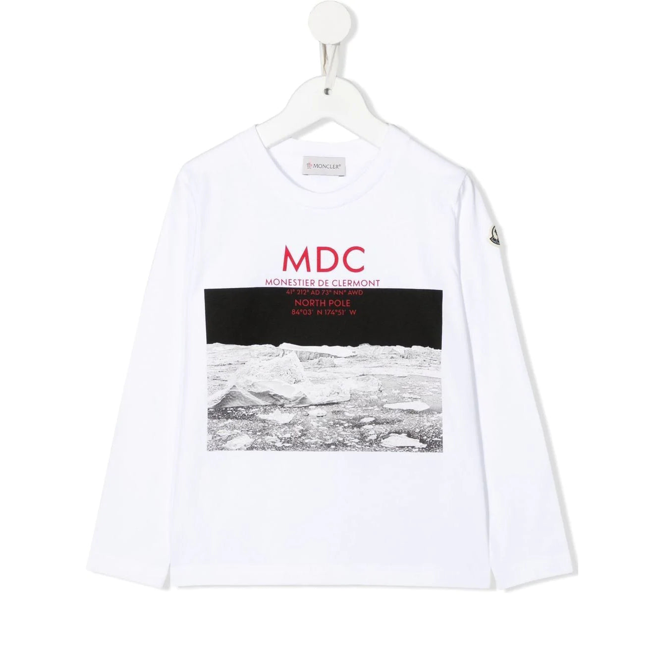 Boys White Printed Cotton T-Shirt