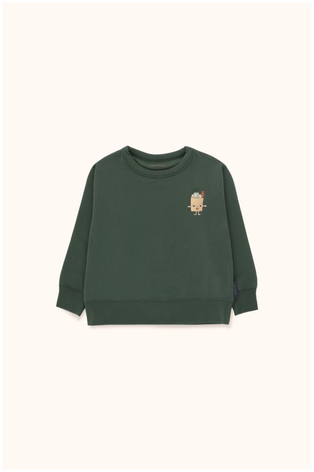 Boys & Girls Dark Green Pima Cotton Sweatshirt