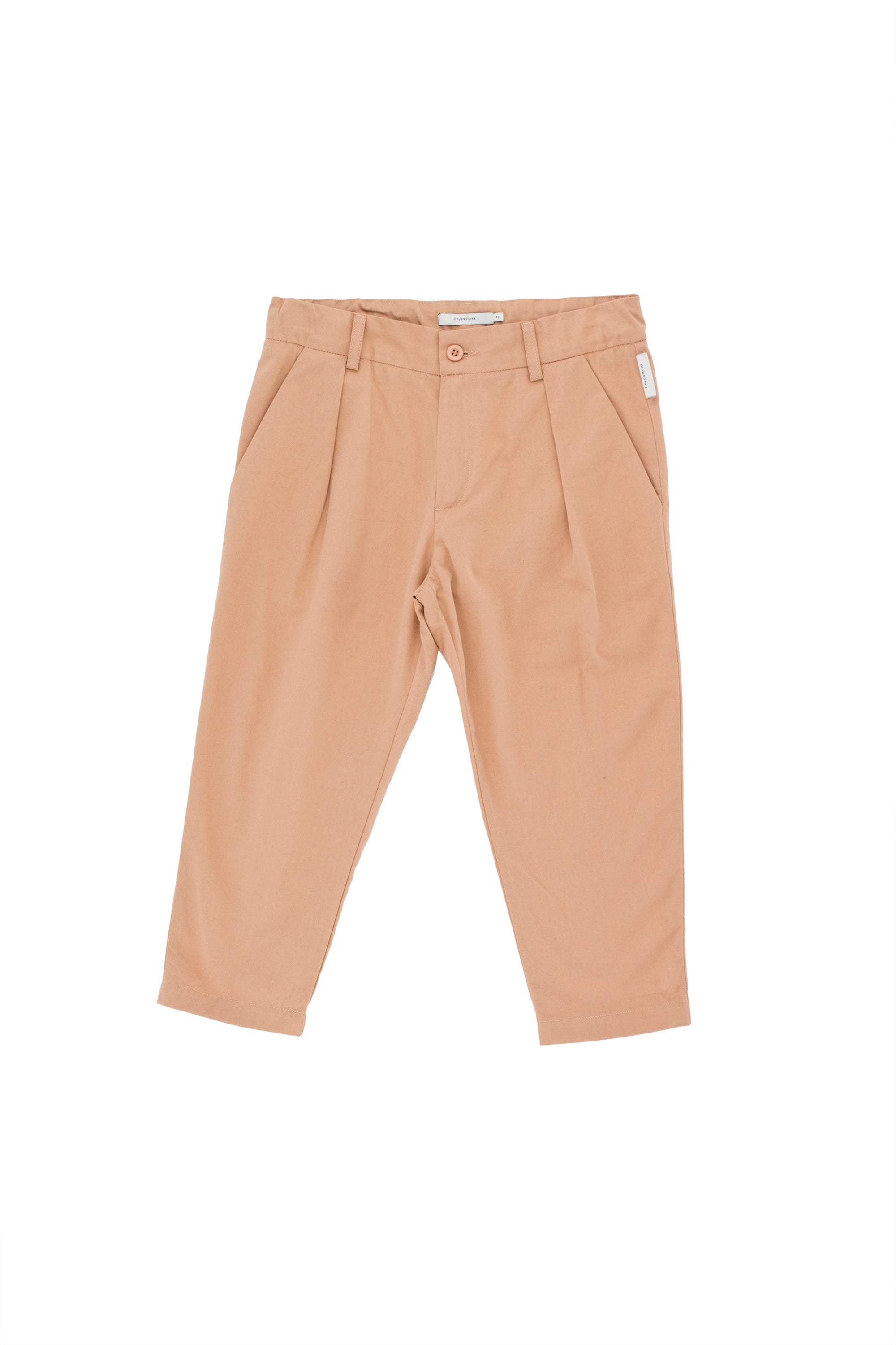Girls Dark Nude Cotton Trousers