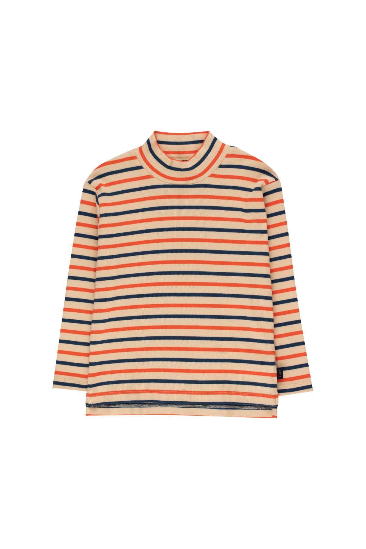 Boys & Girls Red Stripe Mockneck T-Shirt
