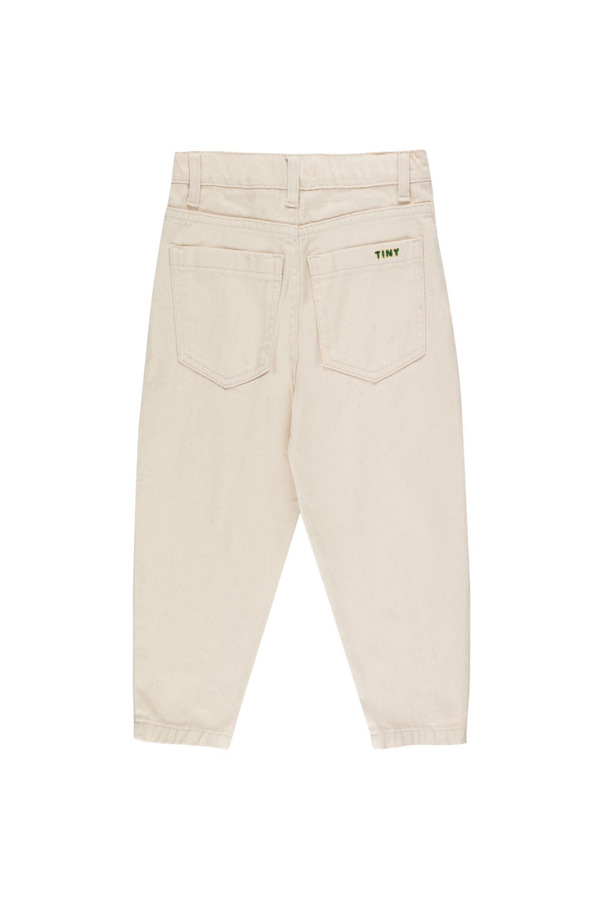 Boys & Girls Cream Solid Baggy Cotton Pants