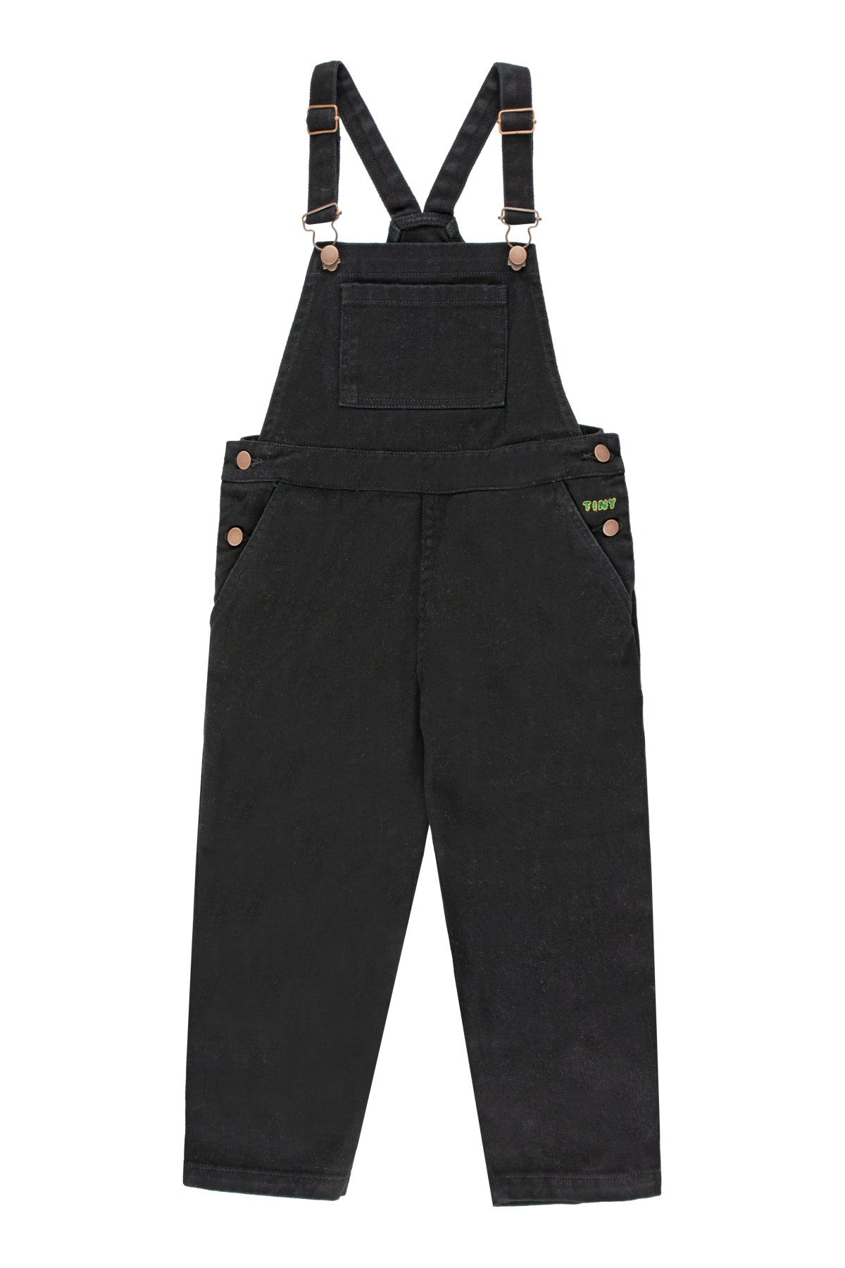 Boys & Girls Black Cotton Overall